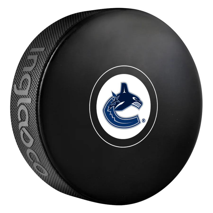 Vancouver Canucks Team Logo Autograph Model Hockey Puck