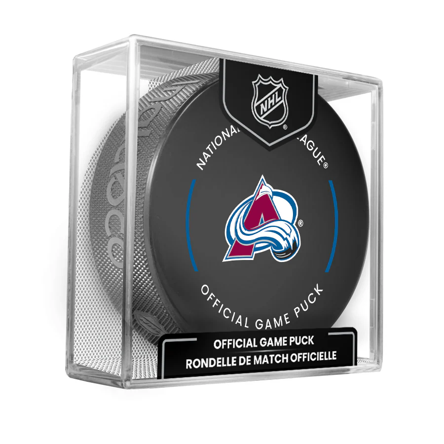 Colorado Avalanche 2023-24 NHL Official Game Puck with Display Case