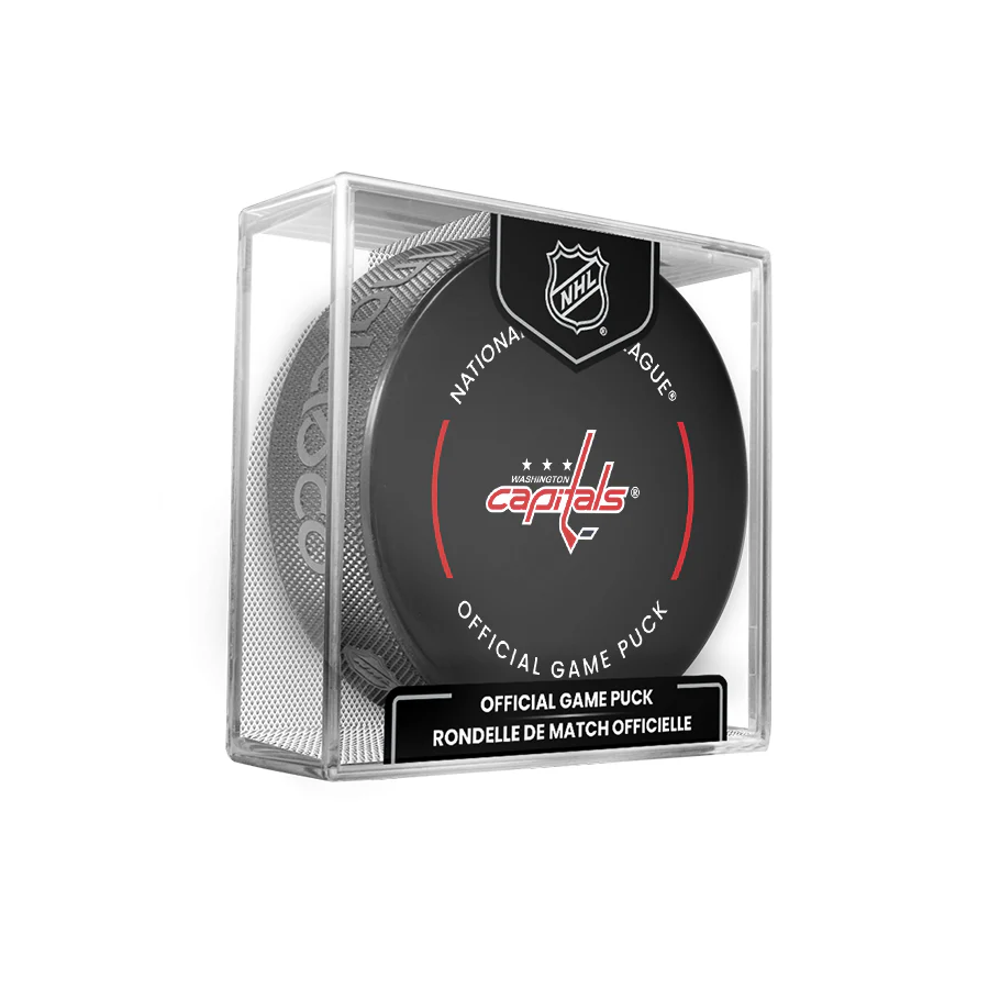 Washington Capitals 2023-24 NHL Official Game Puck with Display Case