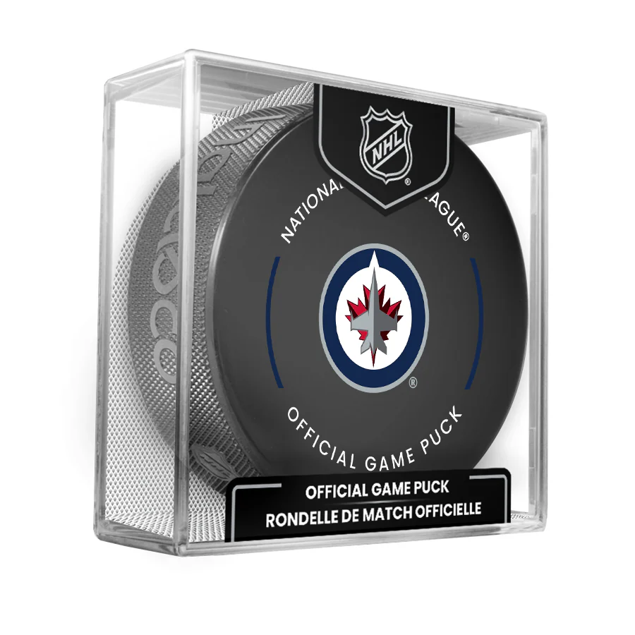 Winnipeg Jets 2023-24 NHL Official Game Puck with Display Case