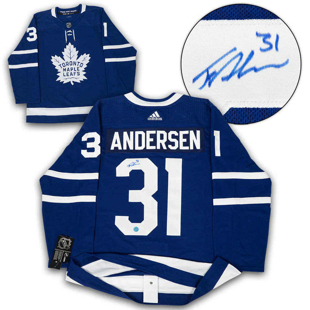 Frederik Andersen Autographed Toronto Maple Leafs adidas Jersey
