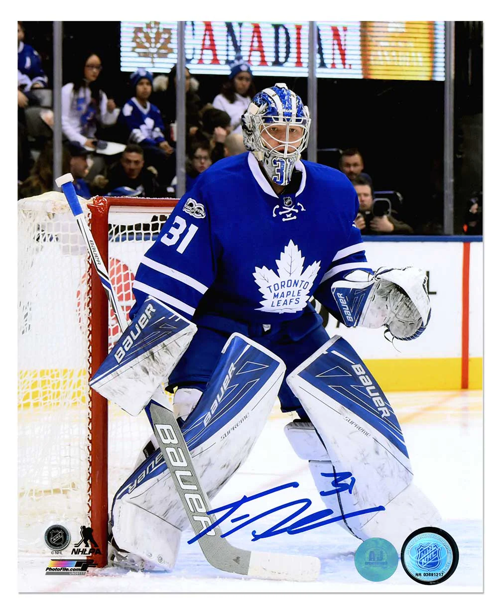 Frederik Andersen Autographed Toronto Maple Leafs Netminder 8x10 Photo