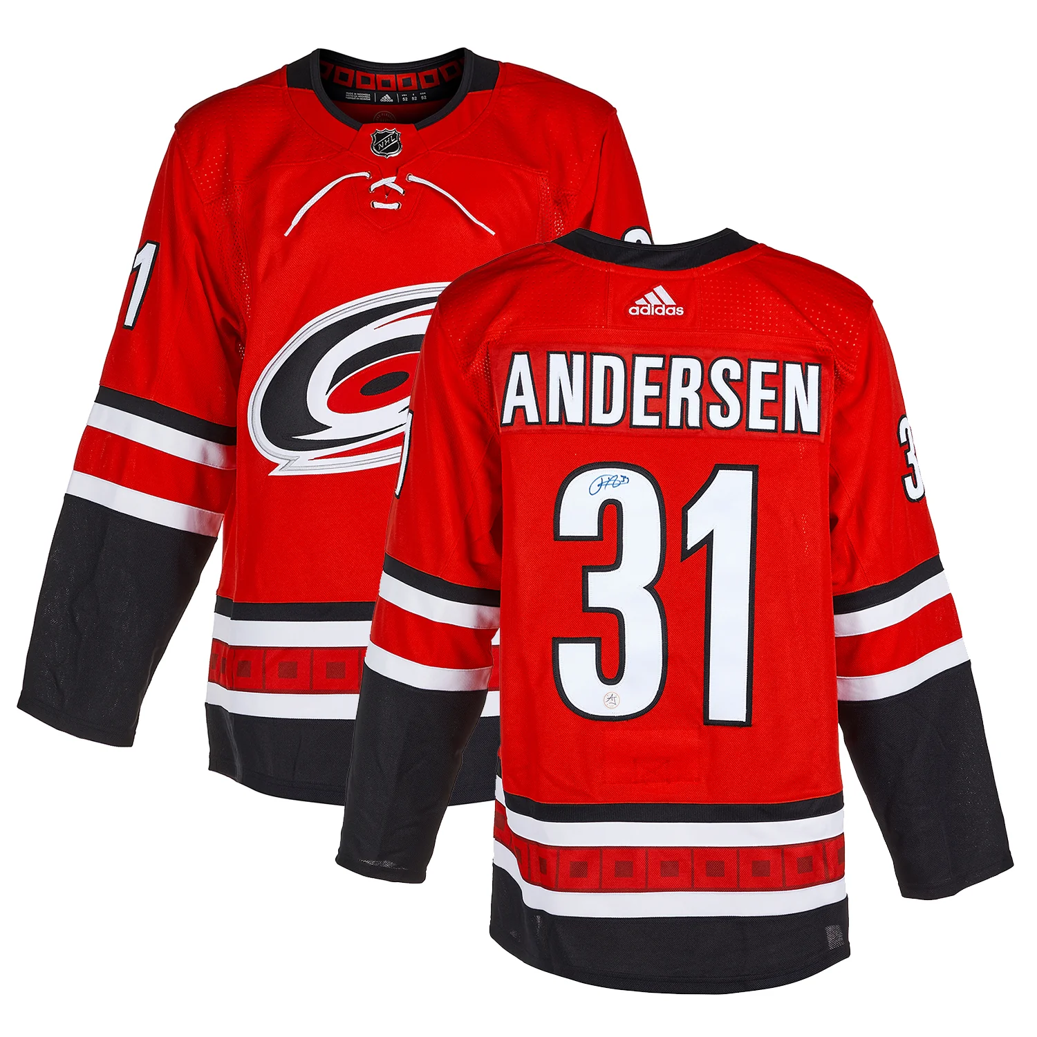 Frederik Andersen Autographed Carolina Hurricanes adidas Jersey - Image 3