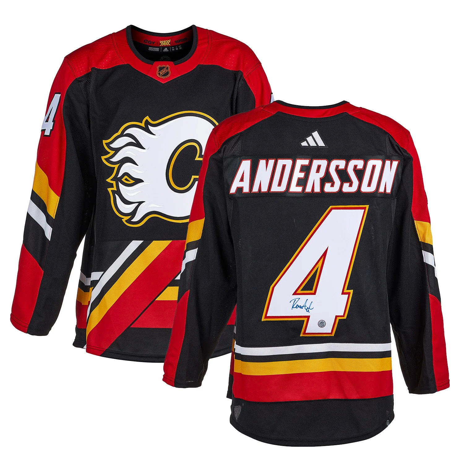 Rasmus Andersson Signed Calgary Flames Reverse Retro 2.0 adidas Jersey - Image 3