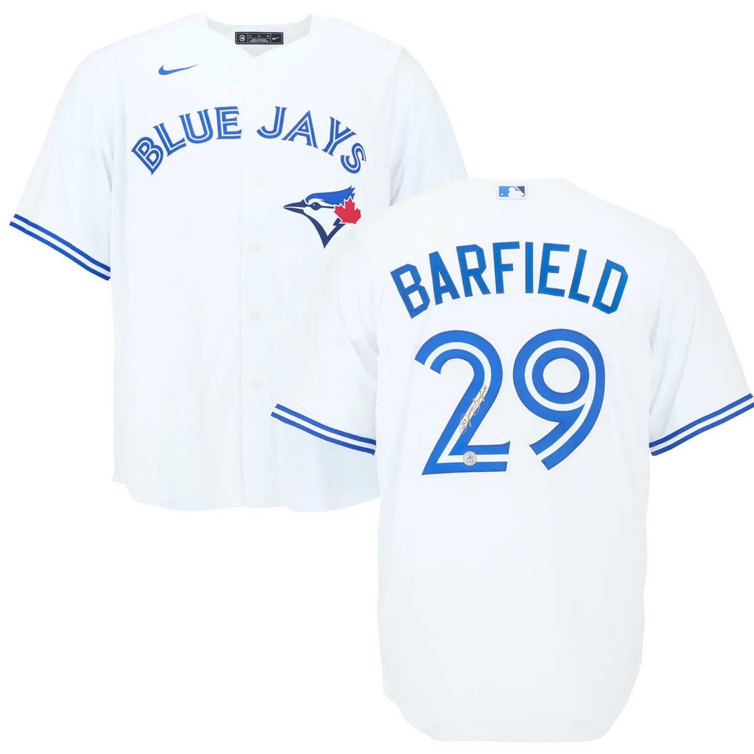 Jesse Barfield Autographed Toronto Blue Jays White Nike Jersey - Image 3