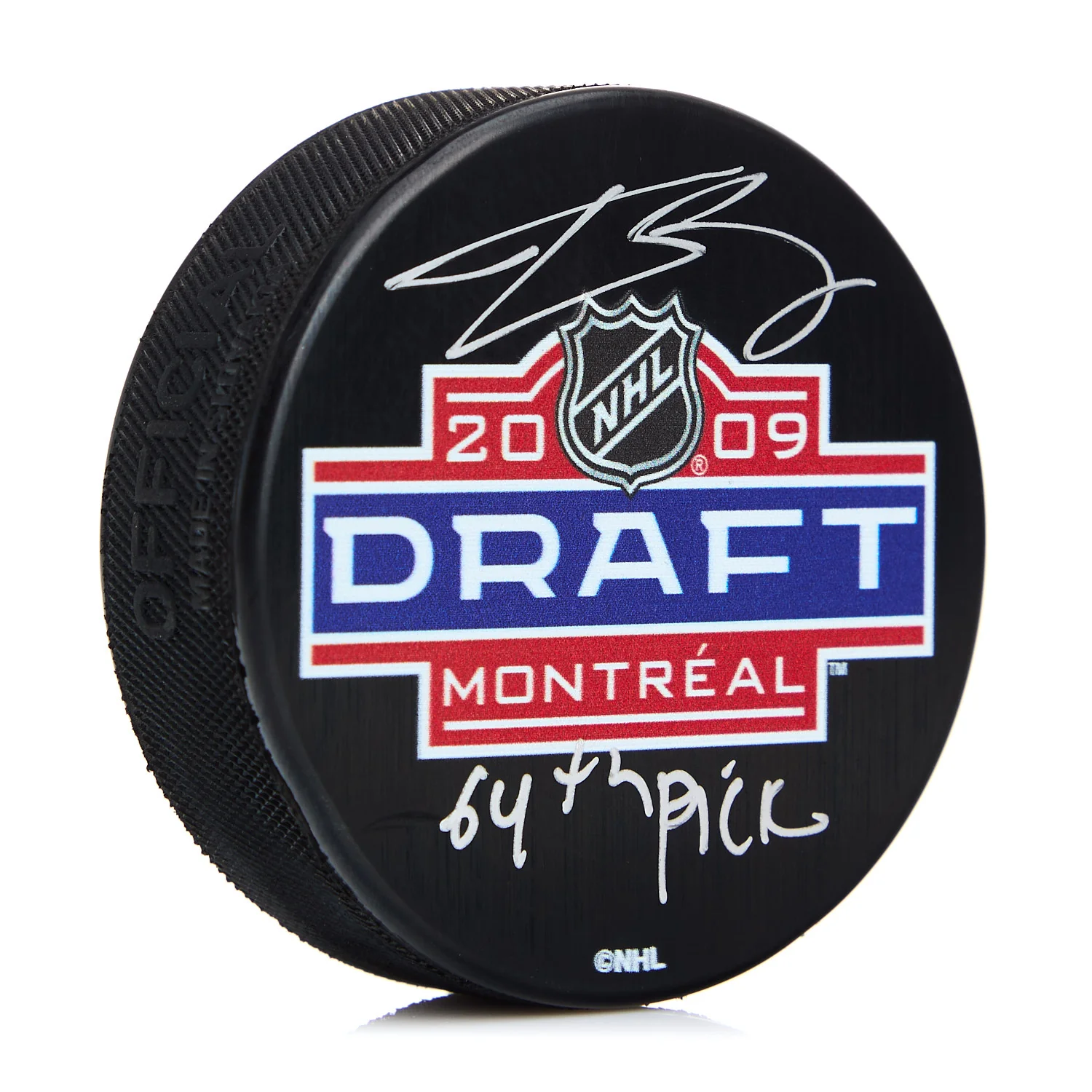 Tyson Barrie Signed 2009 NHL Entry Draft Puck with 64th Pick Note