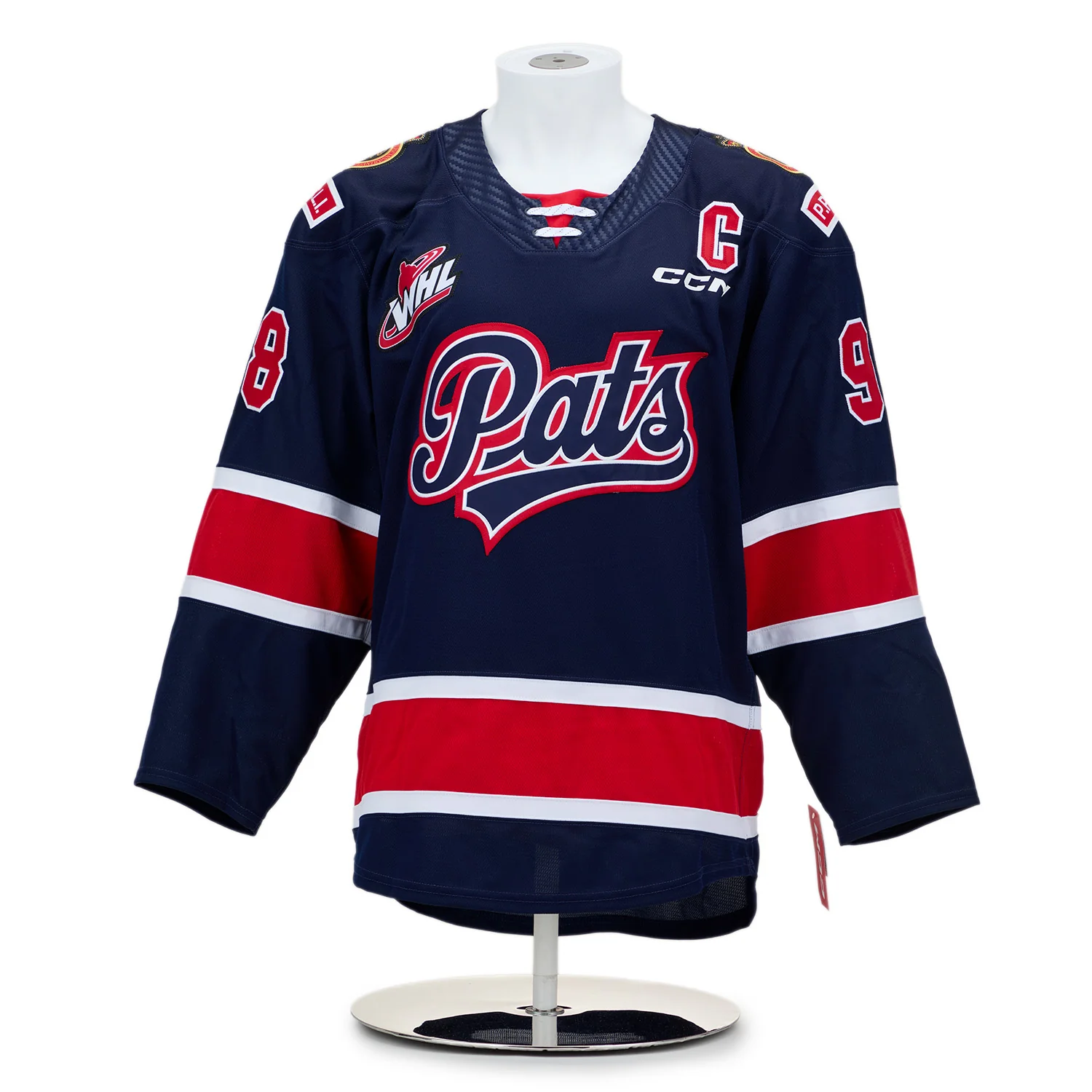 Connor Bedard Signed Regina Pats Authentic CCM Jersey with 2023 CHL POY #54/98 - Image 2
