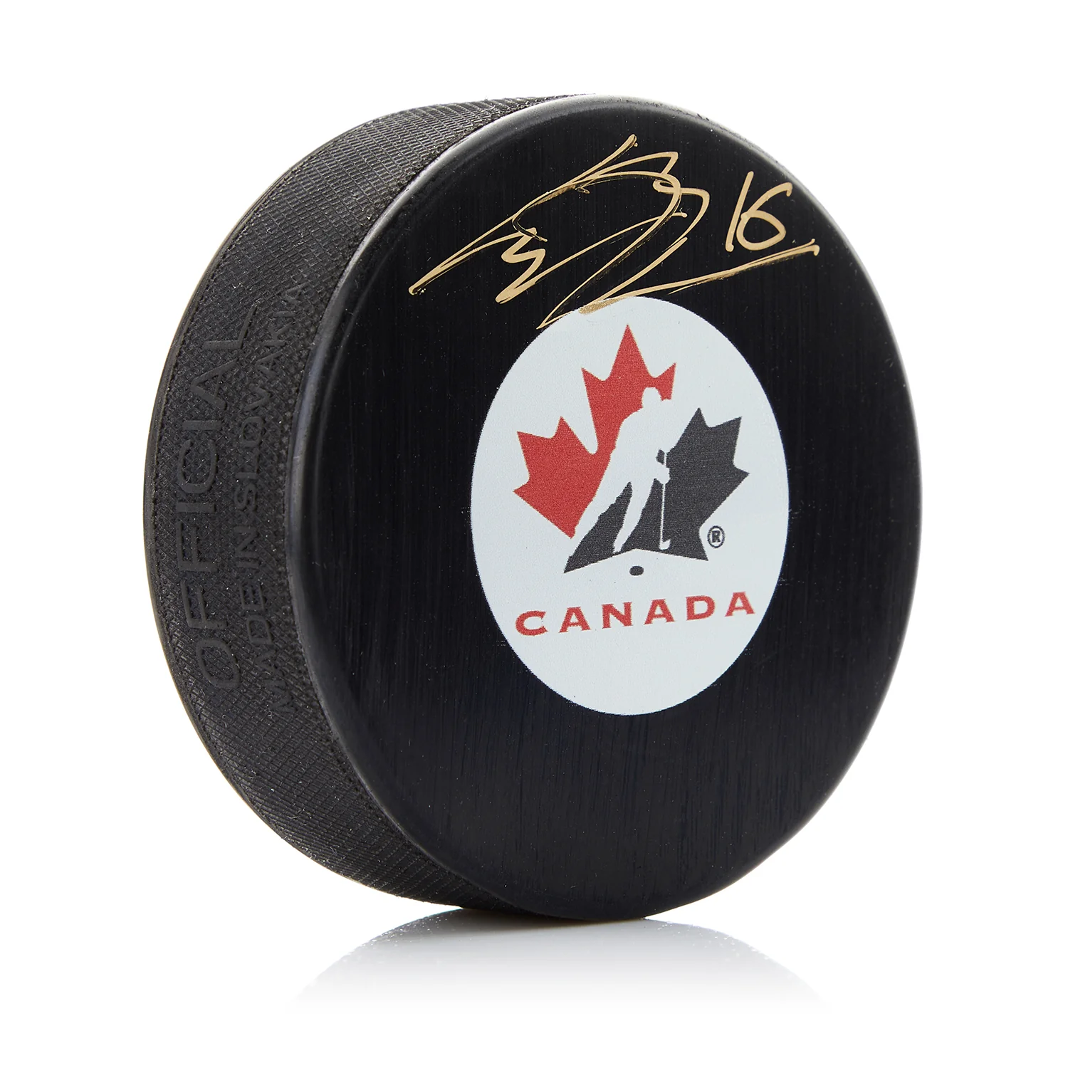 Connor Bedard Autographed Team Canada Hockey Puck