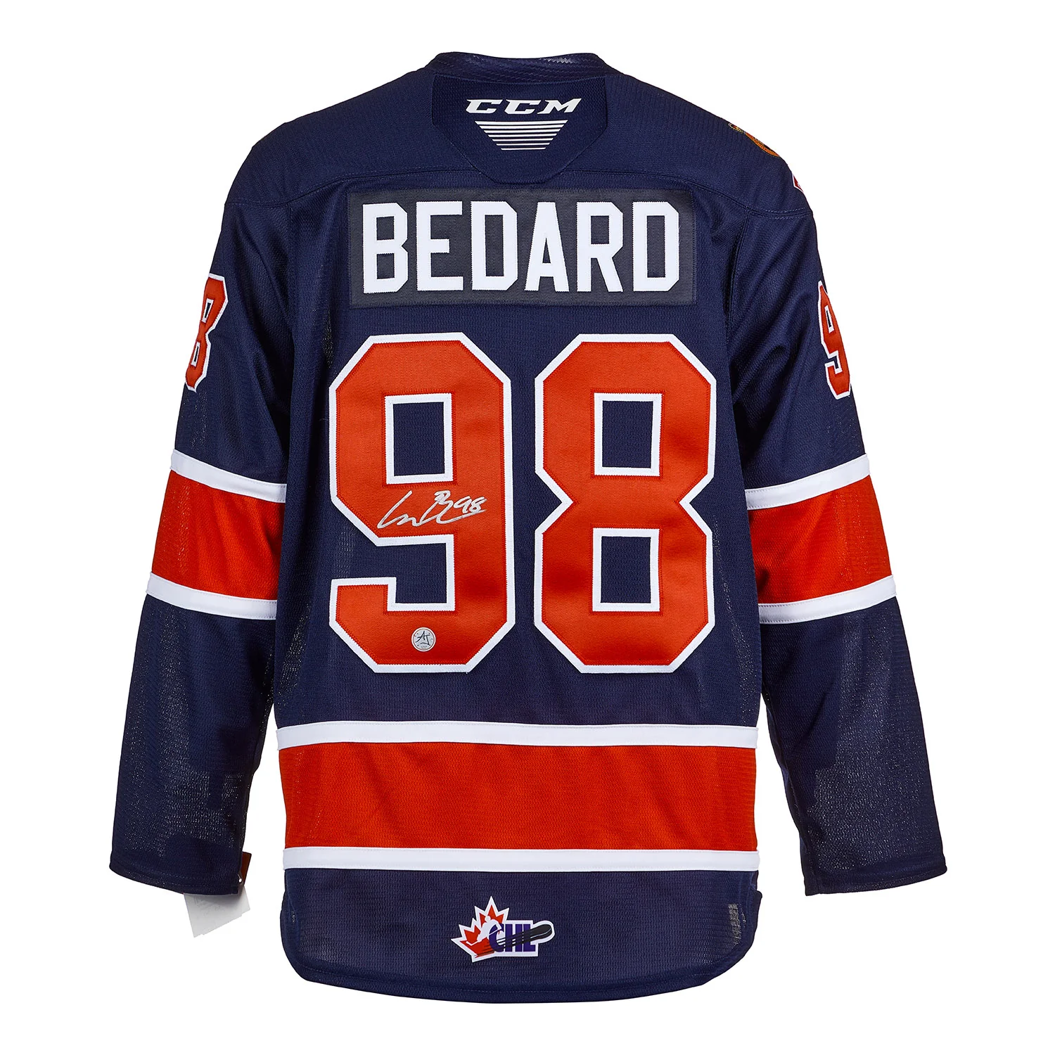 Connor Bedard Autographed Regina Pats Blue CCM Jersey