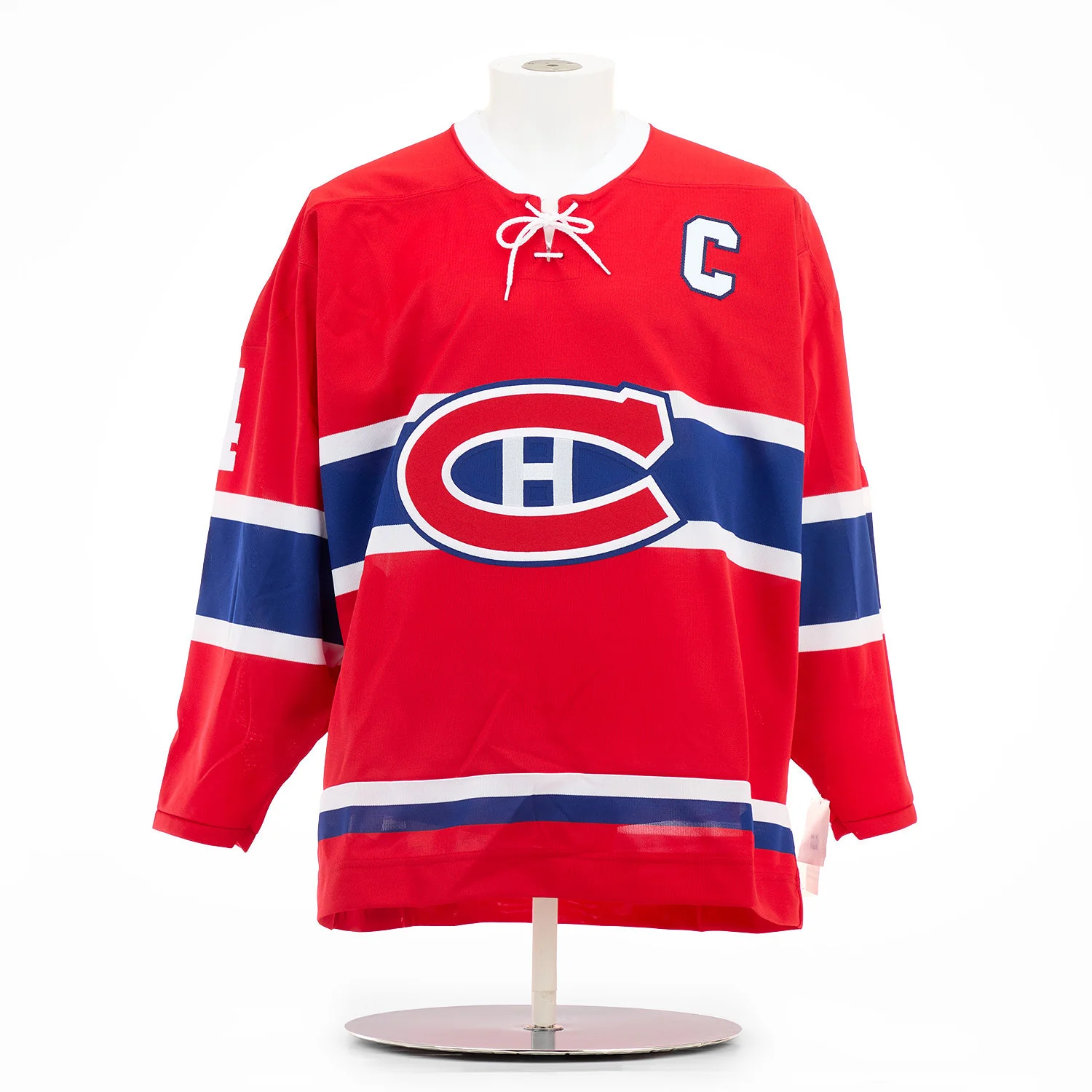 Jean Beliveau Autographed Montreal Canadiens Vintage CCM Jersey - Image 2