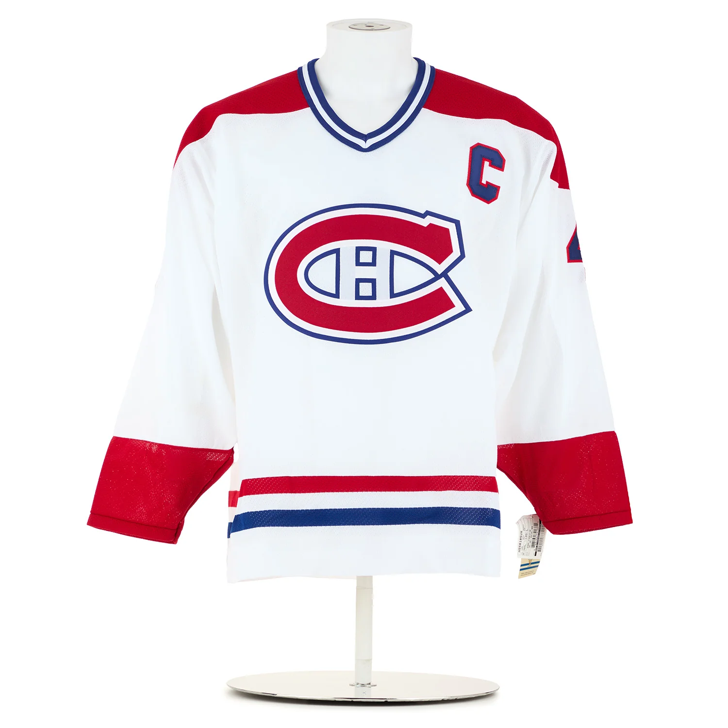 Jean Beliveau Montreal Canadiens Signed & Inscribed Vintage CCM Jersey - Image 2