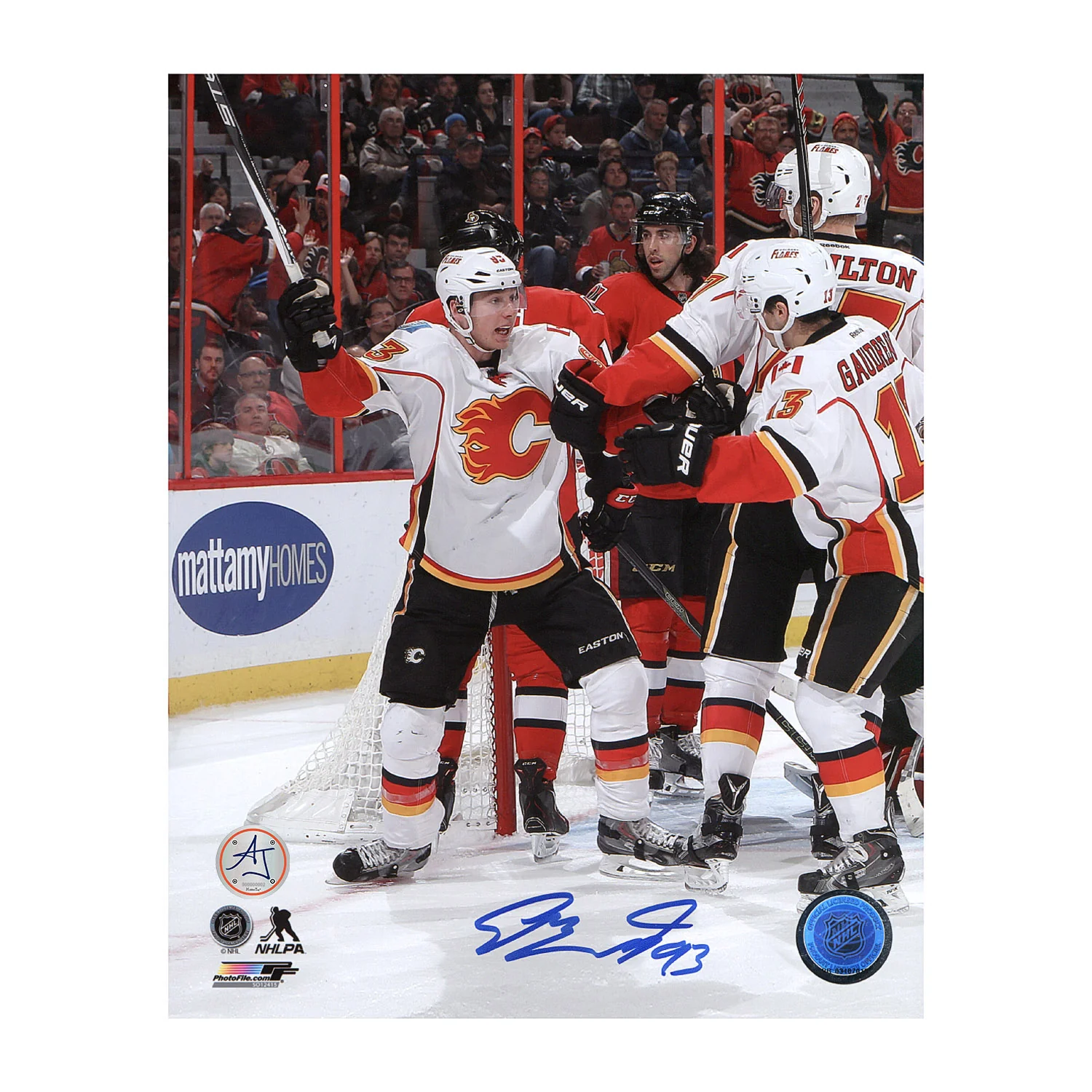Sam Bennett Signed Calgary Flames 1st Goal 8x10 Photo
