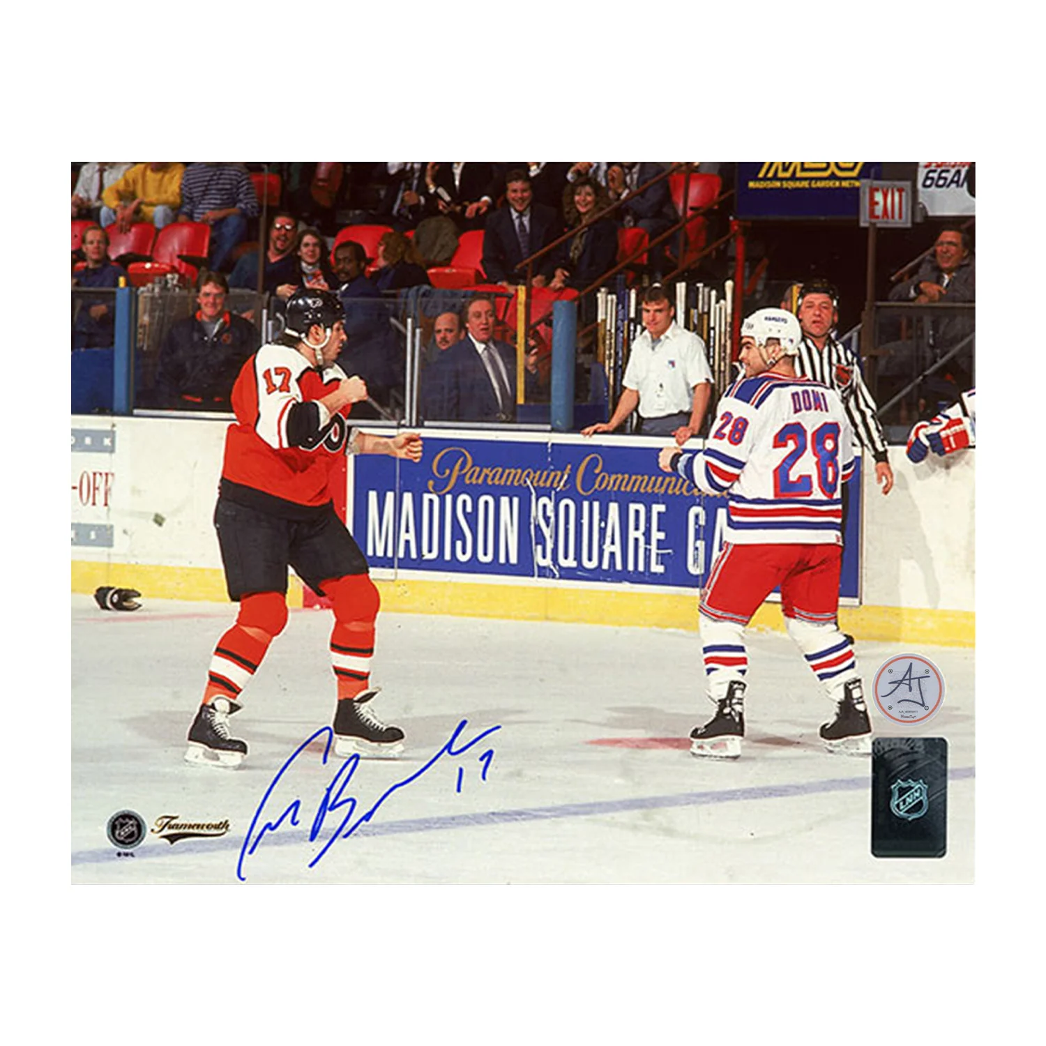 Craig Berube Signed Philadelphia Flyers Hockey Fight 8x10 Photo