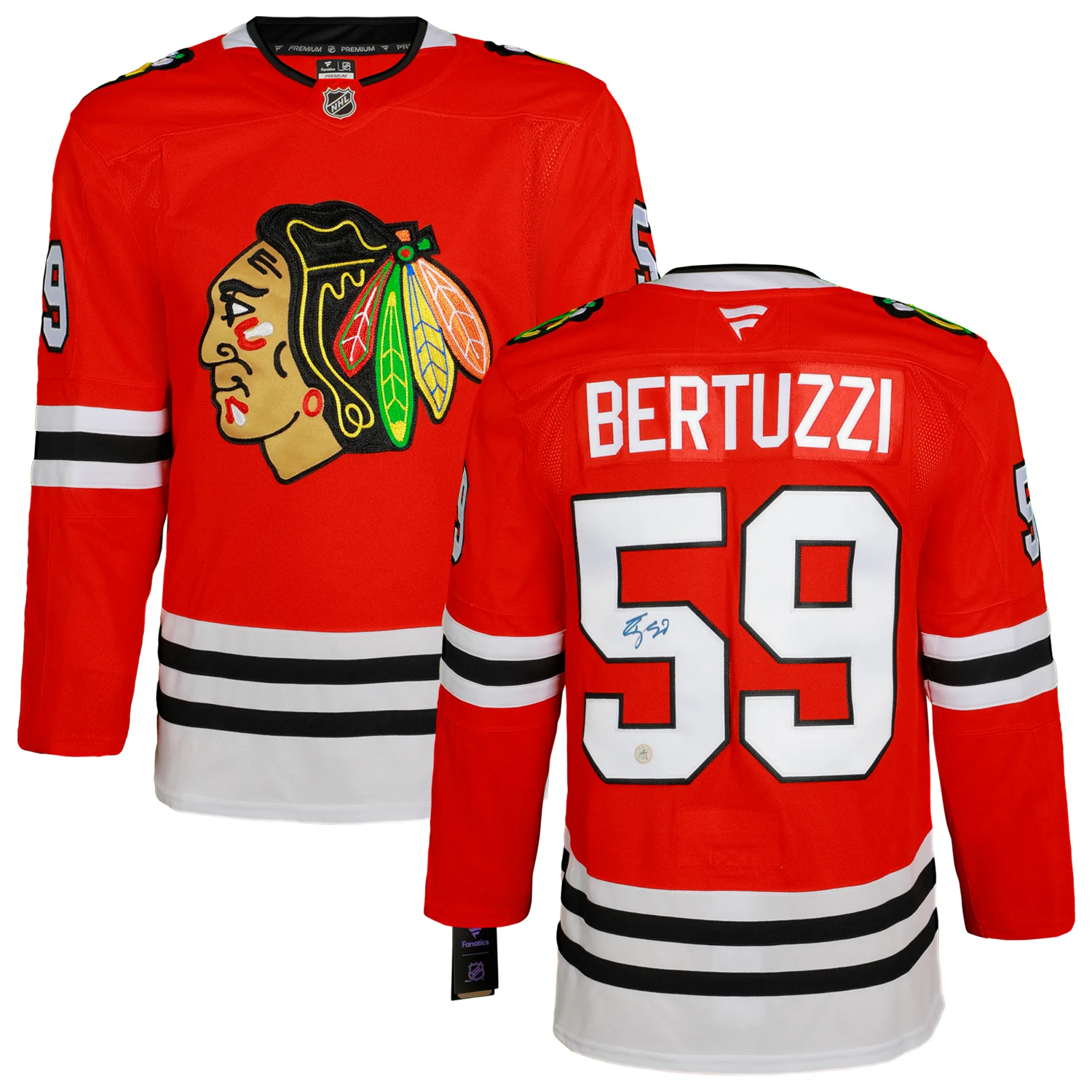 Tyler Bertuzzi Autographed Chicago Blackhawks Fanatics Premium Jersey - Image 3