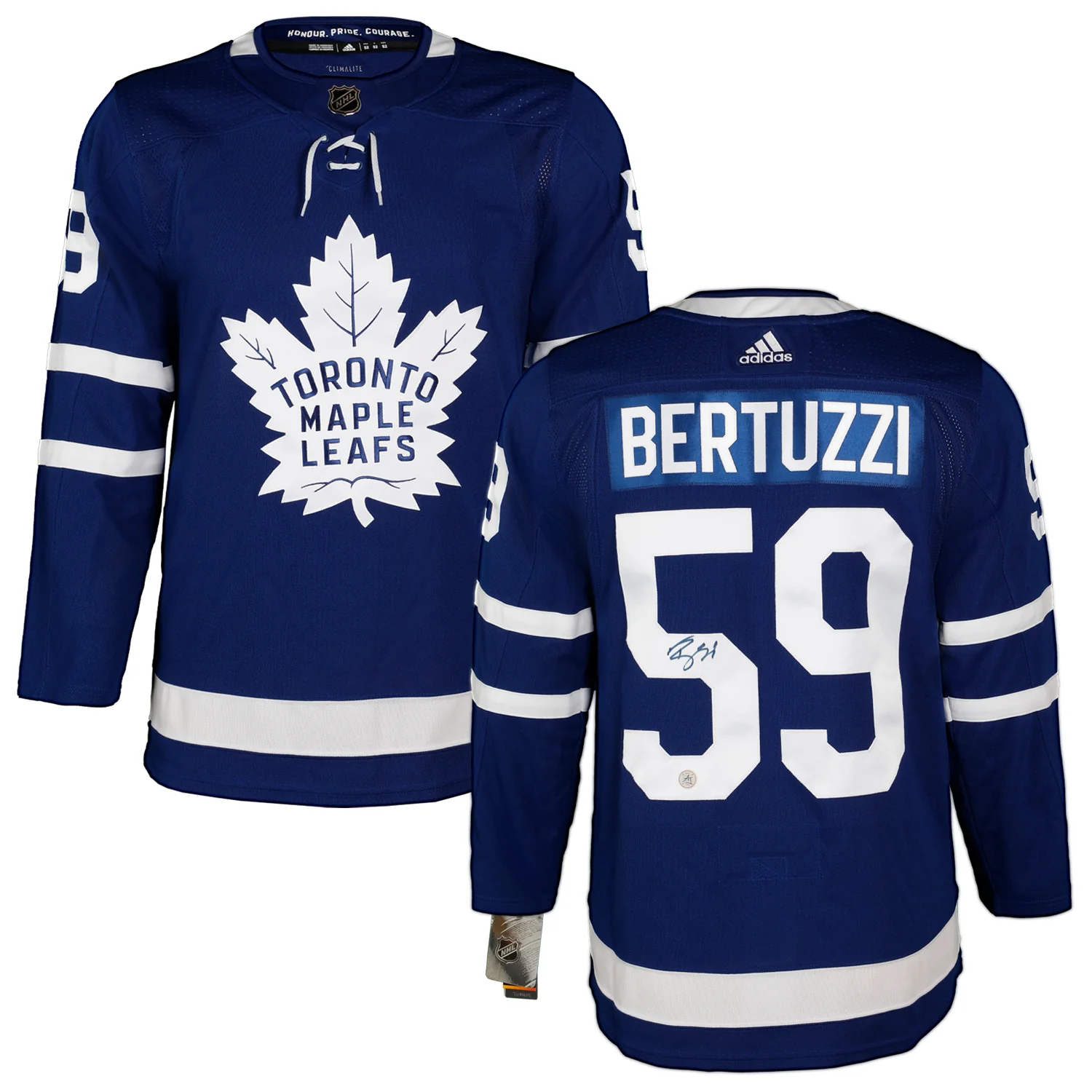Tyler Bertuzzi Autographed Toronto Maple Leafs Blue adidas Jersey - Image 3