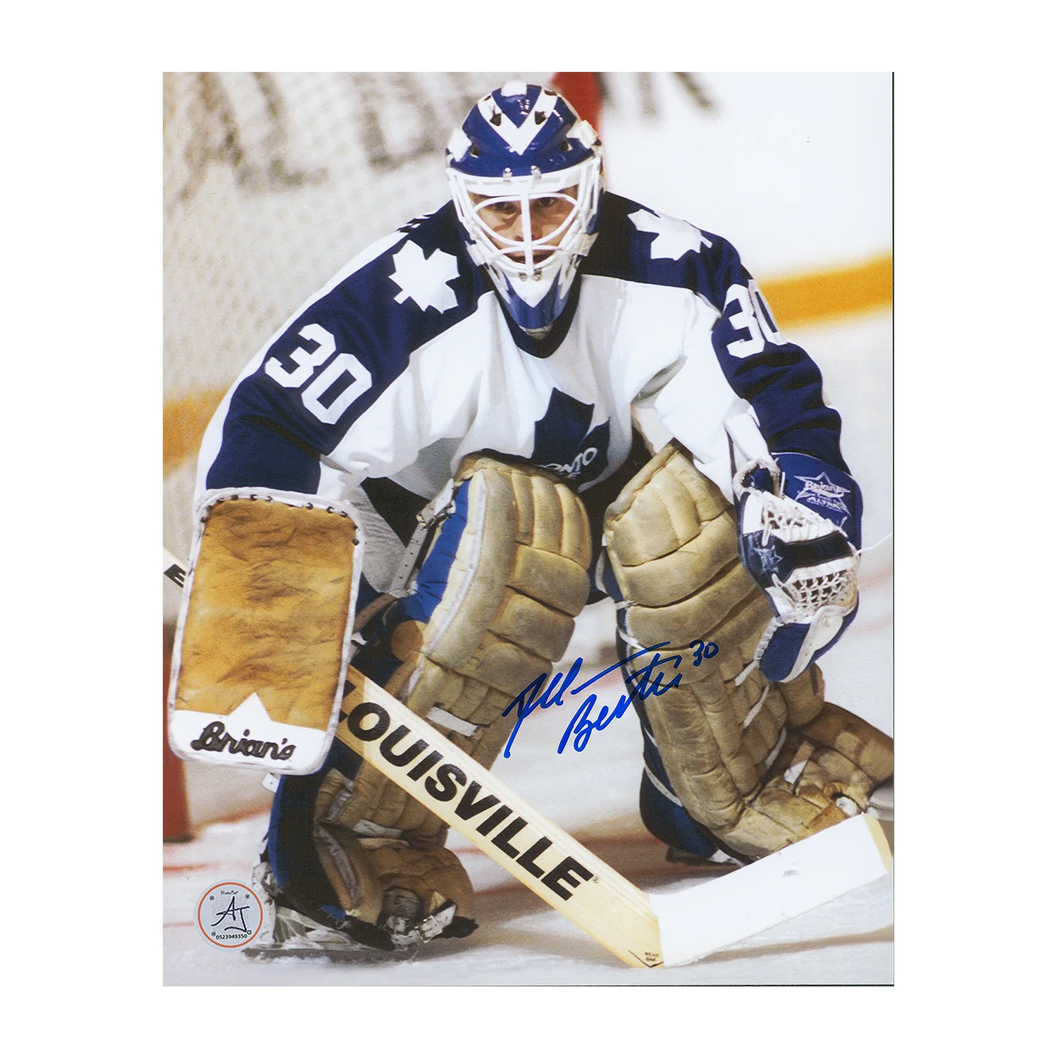 Allan Bester Autographed Toronto Maple Leafs Goalie 8x10 Photo