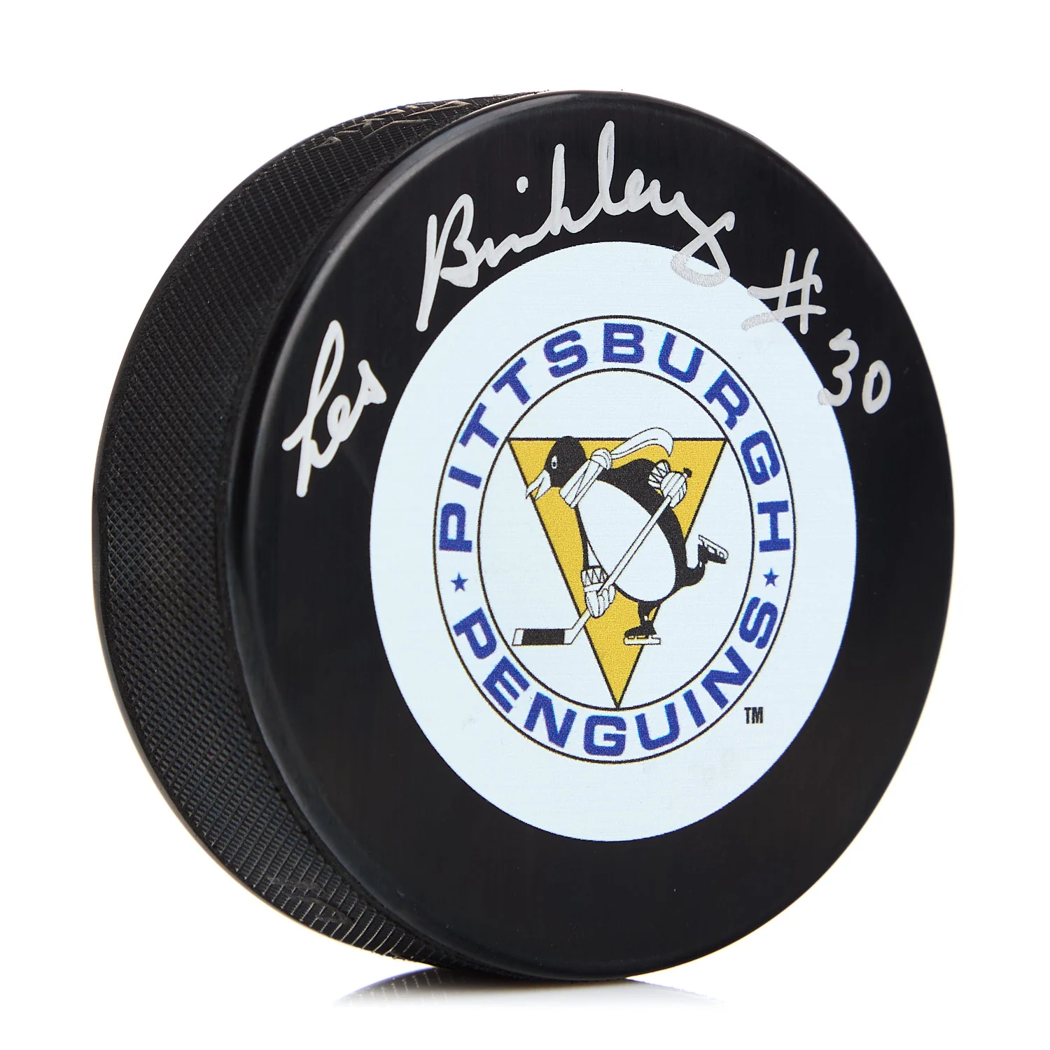 Les Binkley Pittsburgh Penguins Autographed Hockey Puck