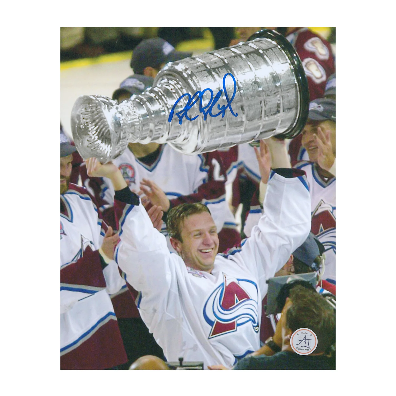 Rob Blake Signed Colorado Avalanche 2001 Stanley Cup 8x10 Photo