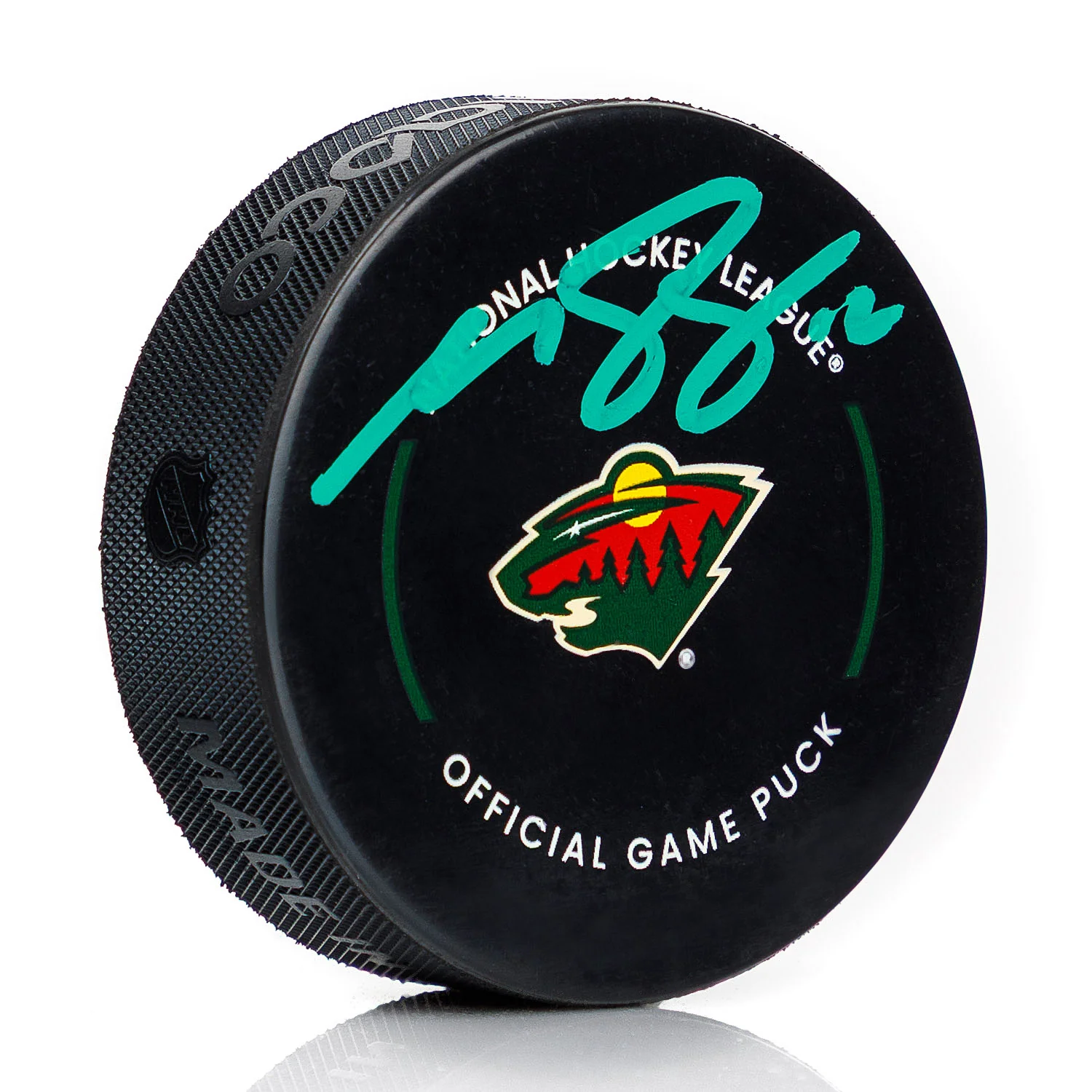 Matt Boldy Signed Minnesota Wild Official Game Puck