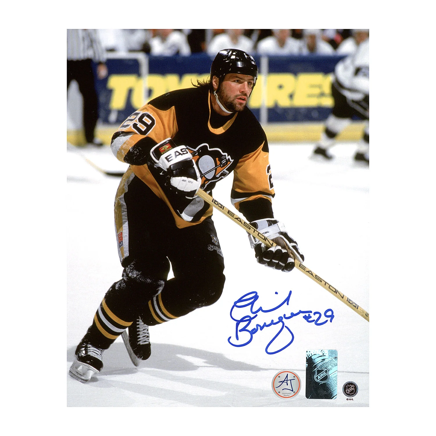 Phil Bourque Autographed Pittsburgh Penguins Hockey 8x10 Photo
