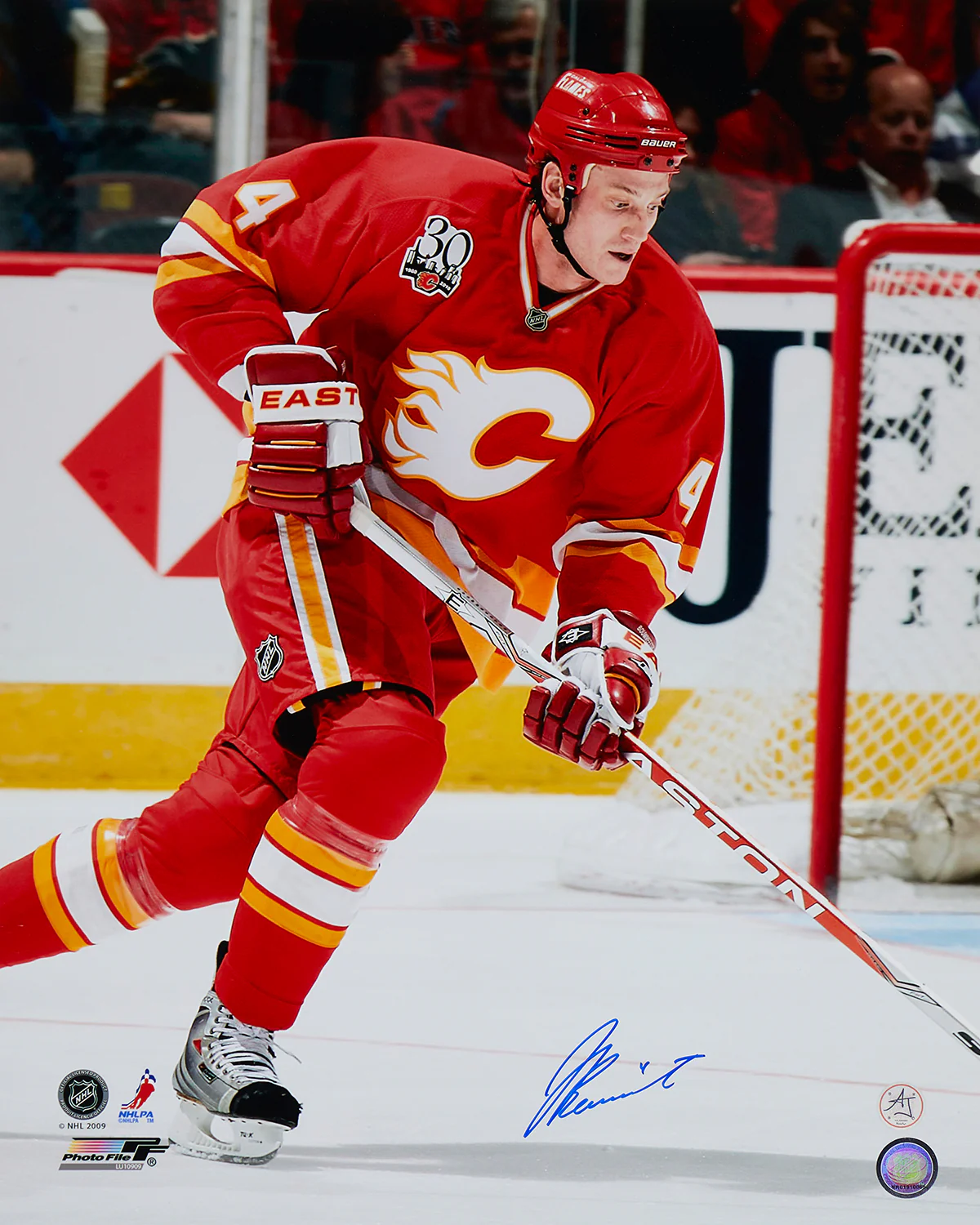 Jay Bouwmeester Signed Calgary Flames Hockey 16x20 Photo