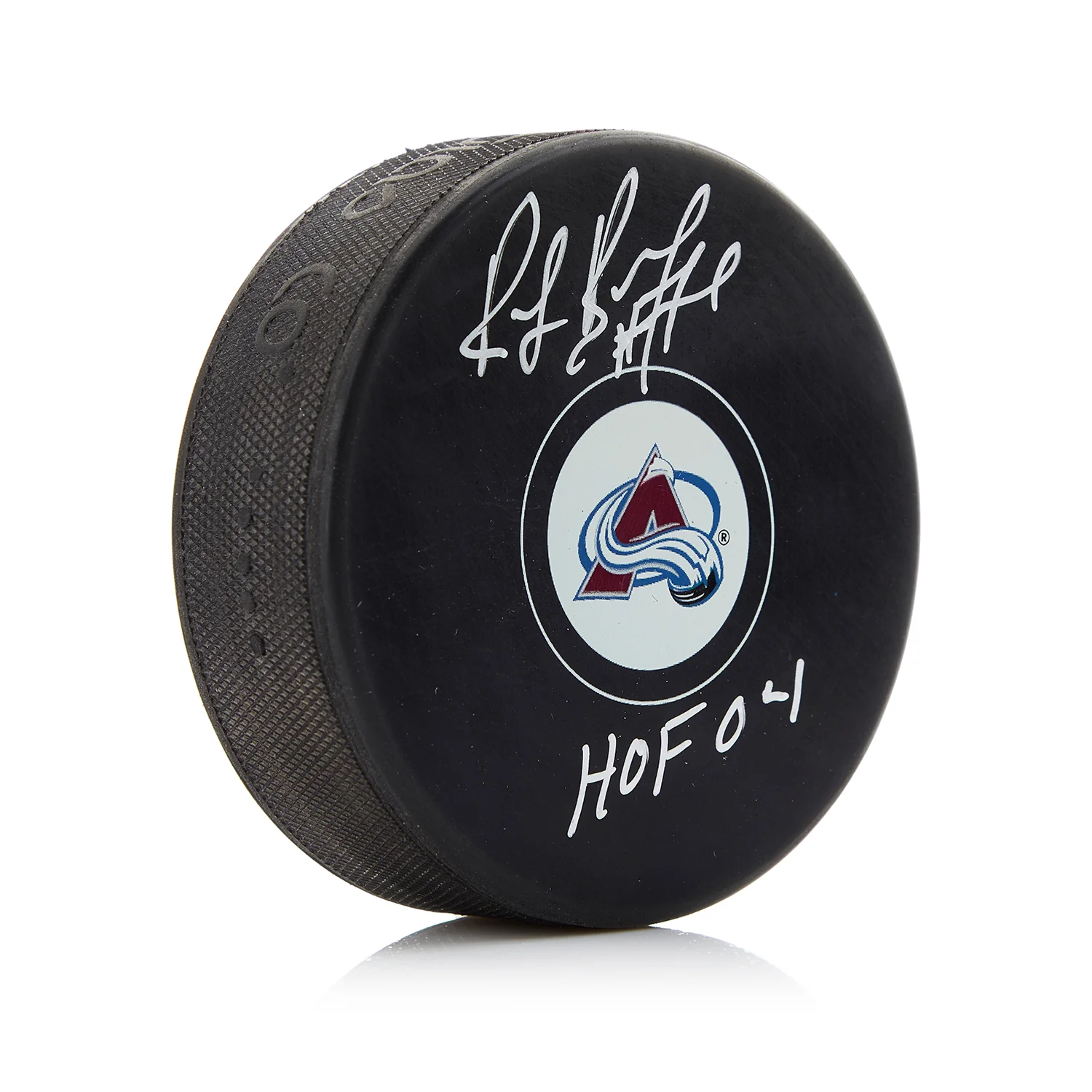 Ray Bourque Signed Colorado Avalanche Hockey Puck with HOF Note