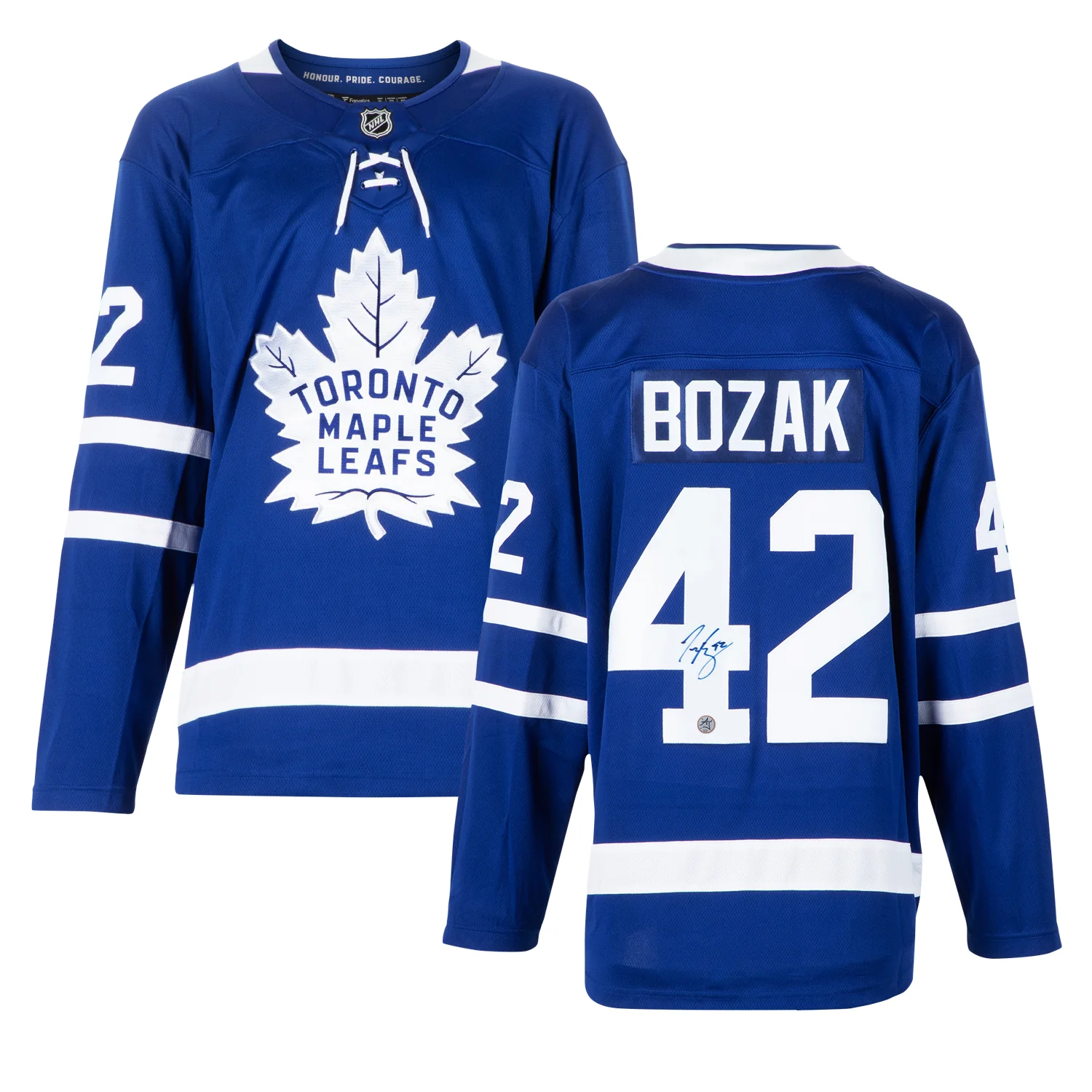 Tyler Bozak Autographed Toronto Maple Leafs Fanatics Breakaway Jersey - Image 3