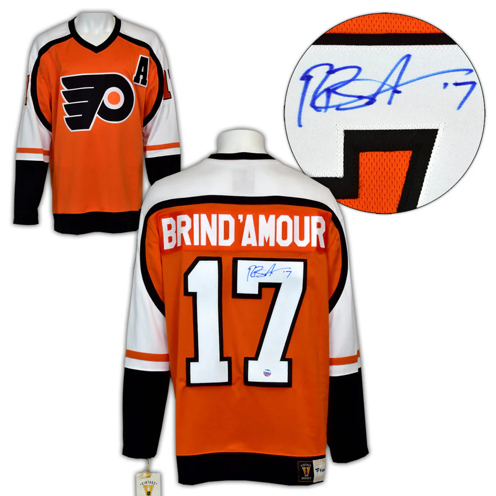 Rod Brind'Amour Signed Philadelphia Flyers Fanatics Throwback Jersey