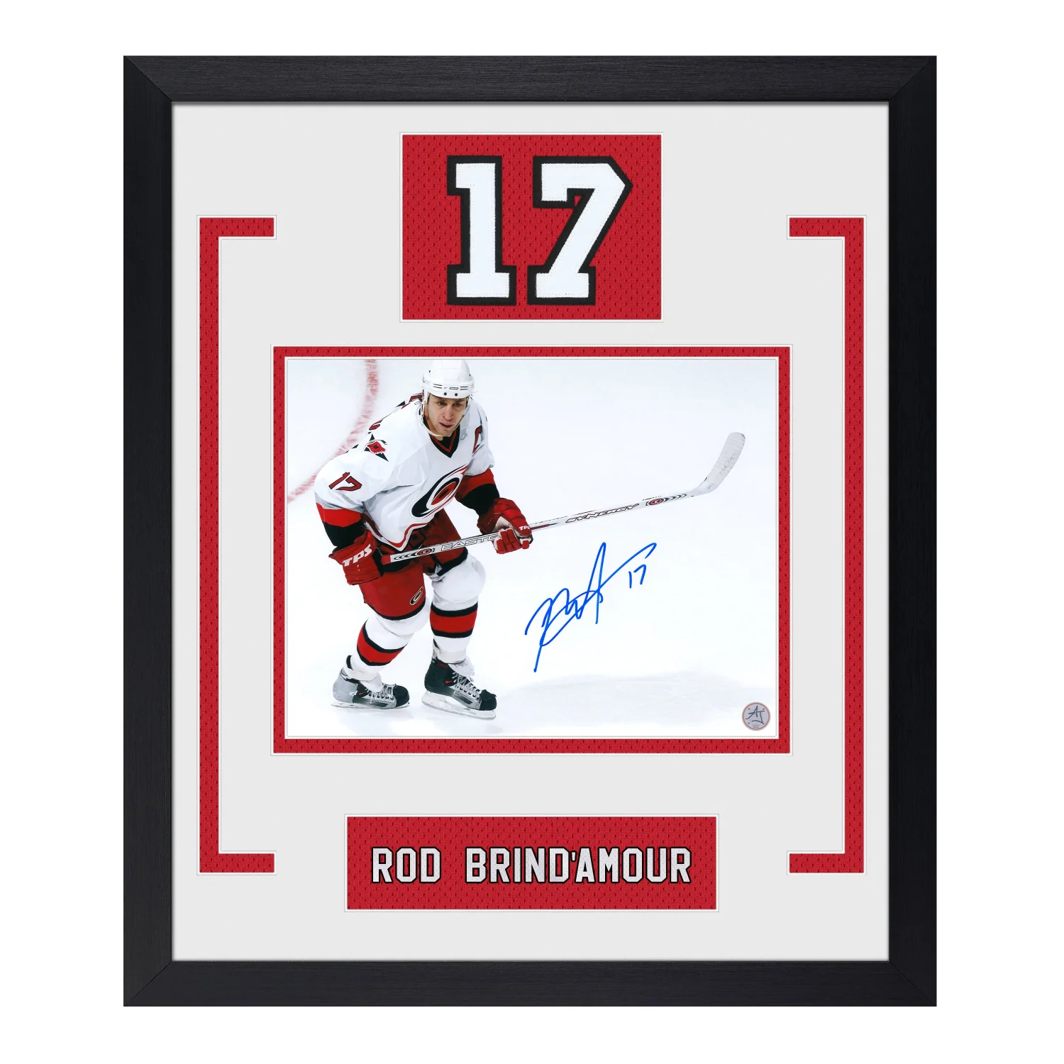 Rod Brind'Amour Autographed Carolina Hurricanes Authentic Number 23x27 Frame
