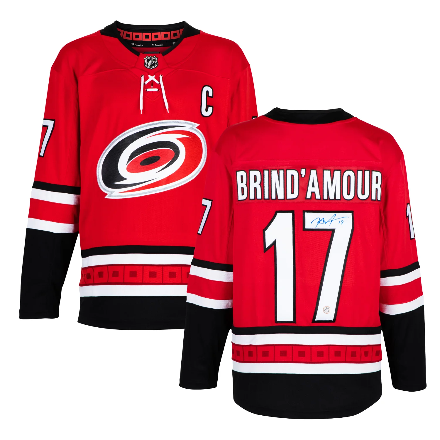 Rod Brind'Amour Autographed Carolina Hurricanes Red Fanatics Breakaway Jersey - Image 3