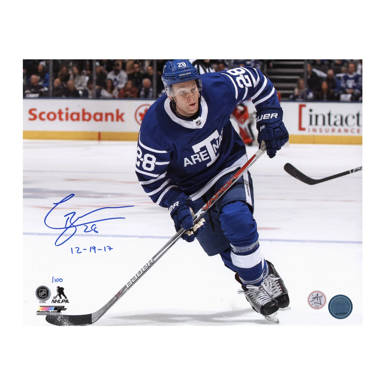 Connor Brown Signed Toronto Maple Leafs Heritage Hockey 11x14 Photo