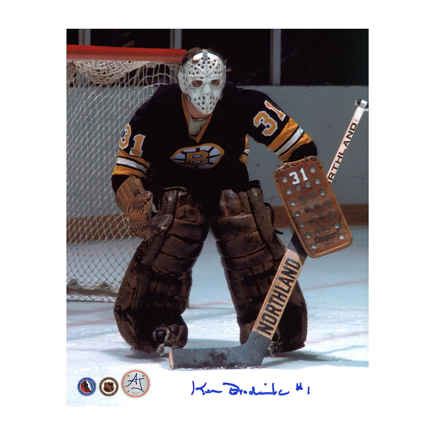Ken Broderick Boston Bruins Goalie Autographed Goalie 8x10 Photo