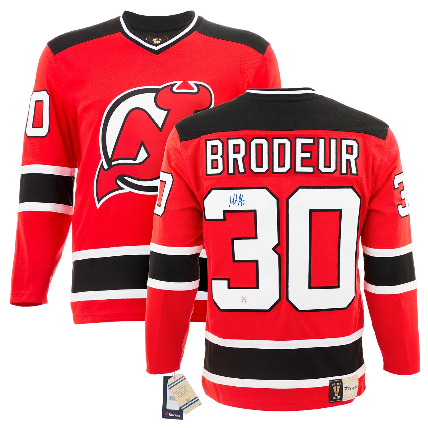 Martin Brodeur Signed New Jersey Devils Fanatics Throwback Jersey - Image 3