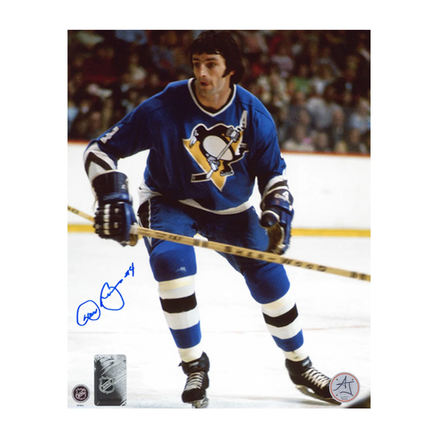Dave Burrows Autographed Pittsburgh Penguins Hockey 8x10 Photo