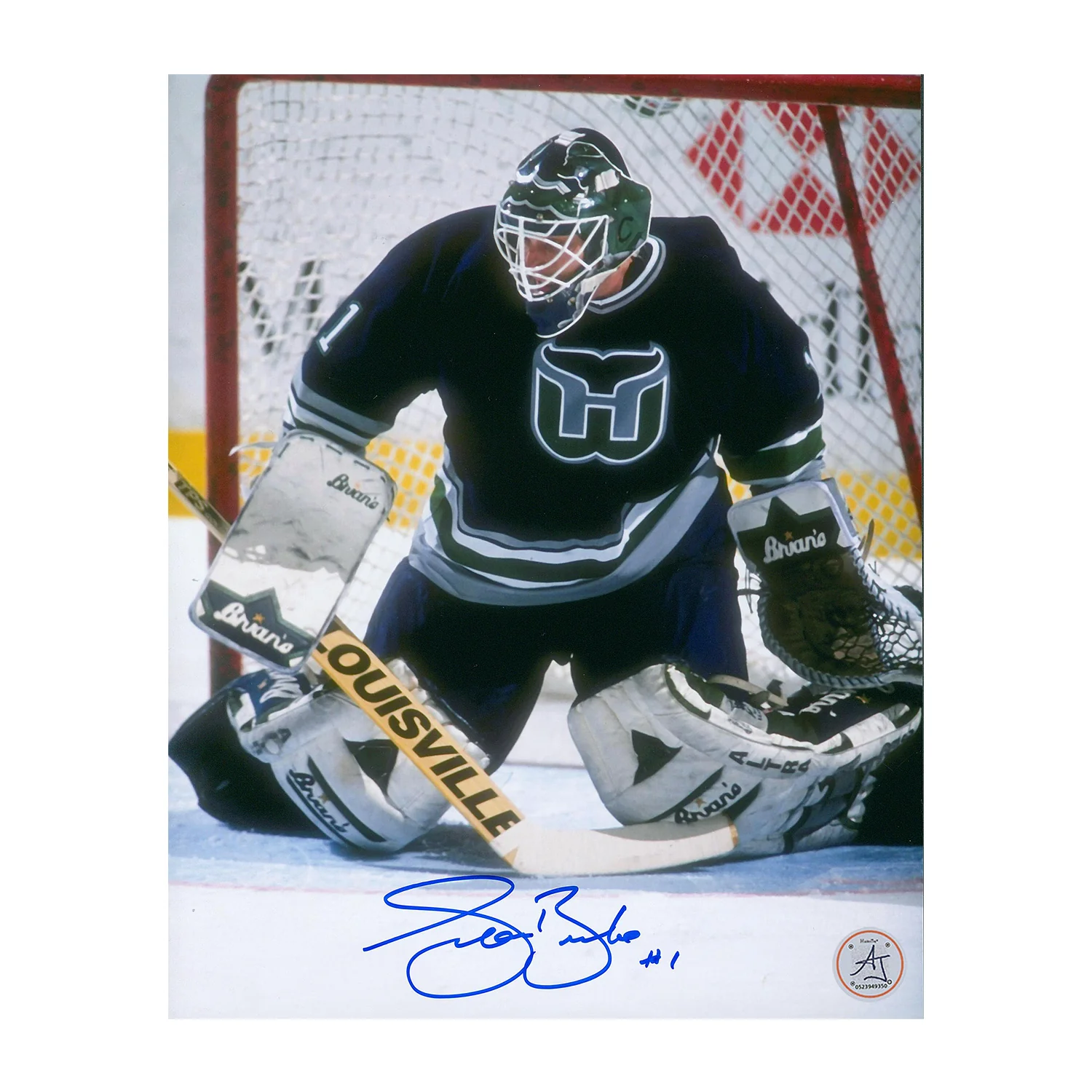 Sean Burke Autographed Hartford Whalers Goalie 8x10 Photo