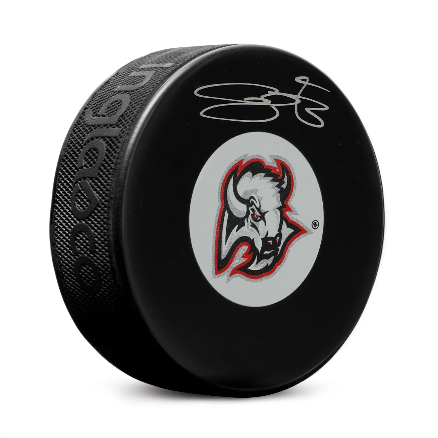 Bowen Byram Autographed Buffalo Sabres Retro Logo Puck