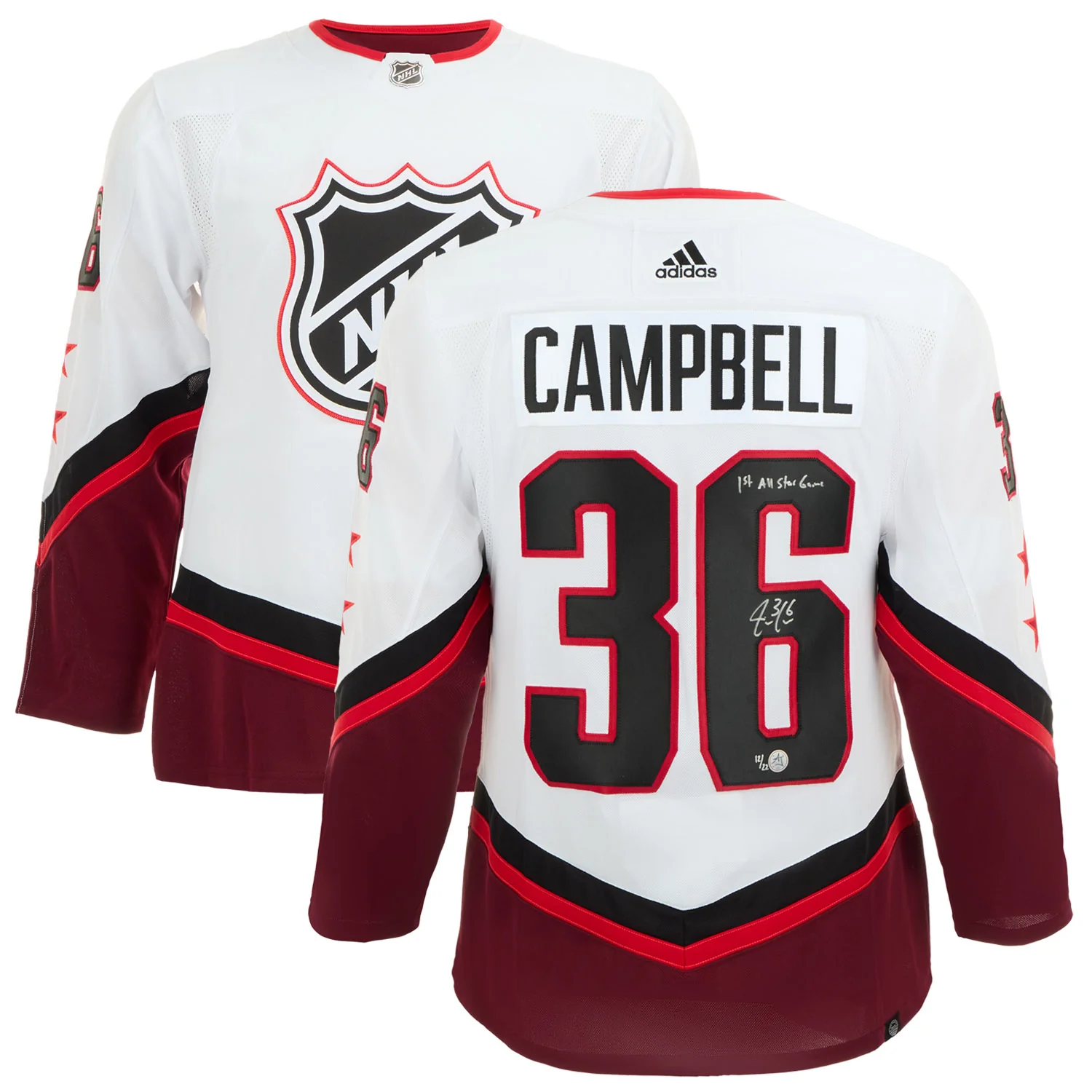 Jack Campbell Signed 2022 NHL All-Star 1st ASG Game adidas Jersey /#22 - Image 3
