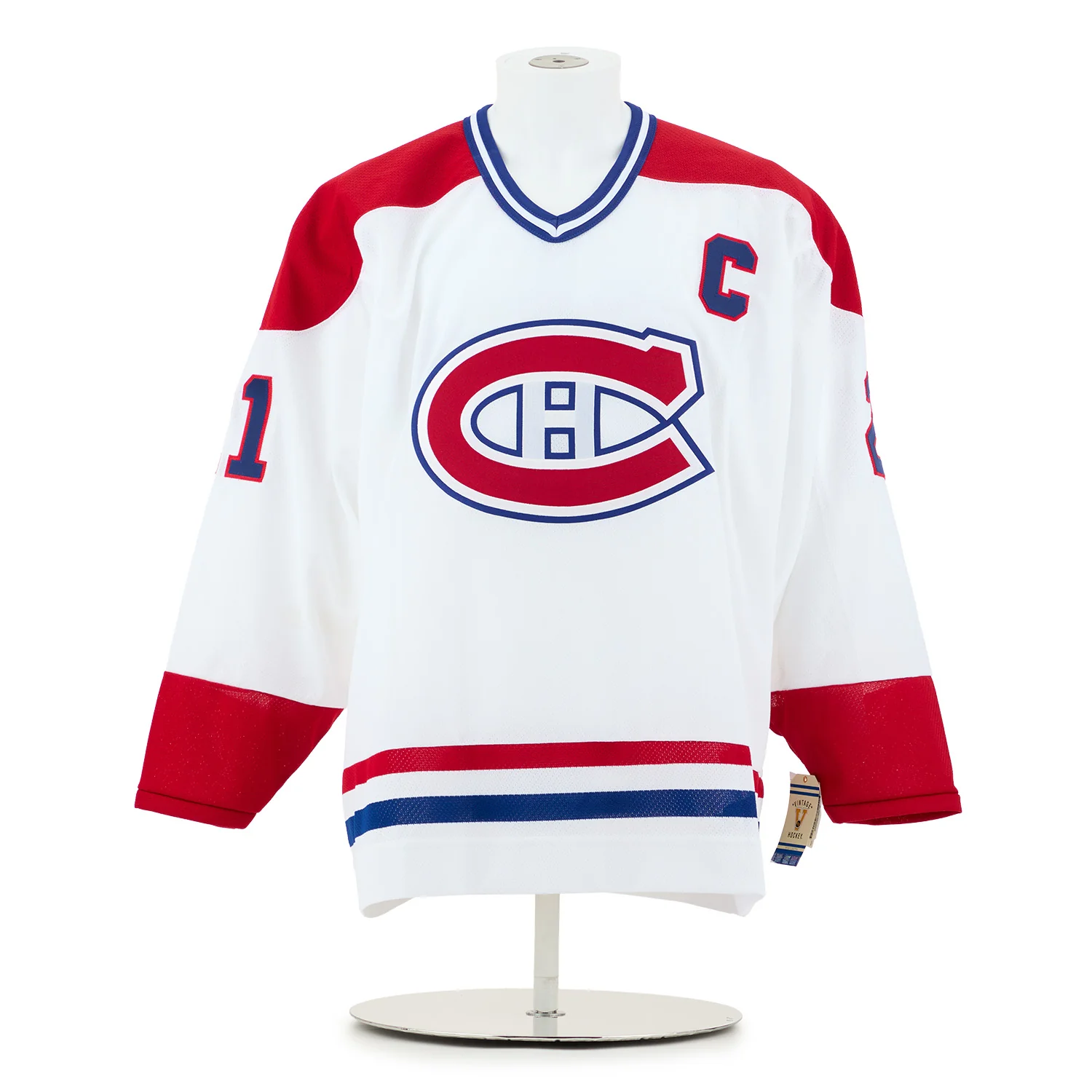 Guy Carbonneau Montreal Canadiens Signed & Inscribed Vintage CCM Jersey #17/21 - Image 2