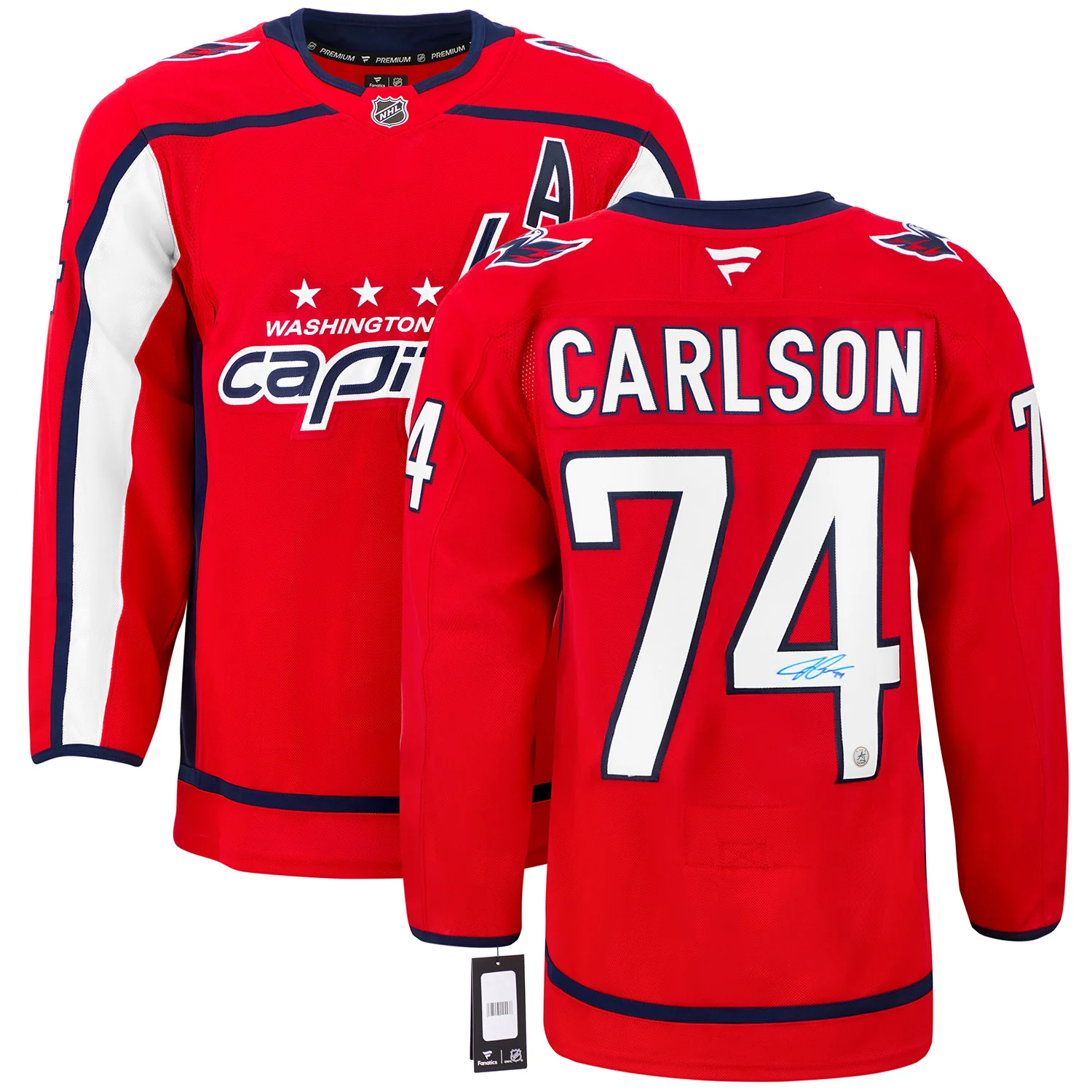 John Carlson Autographed Washington Capitals Fanatics Premium Jersey - Image 3