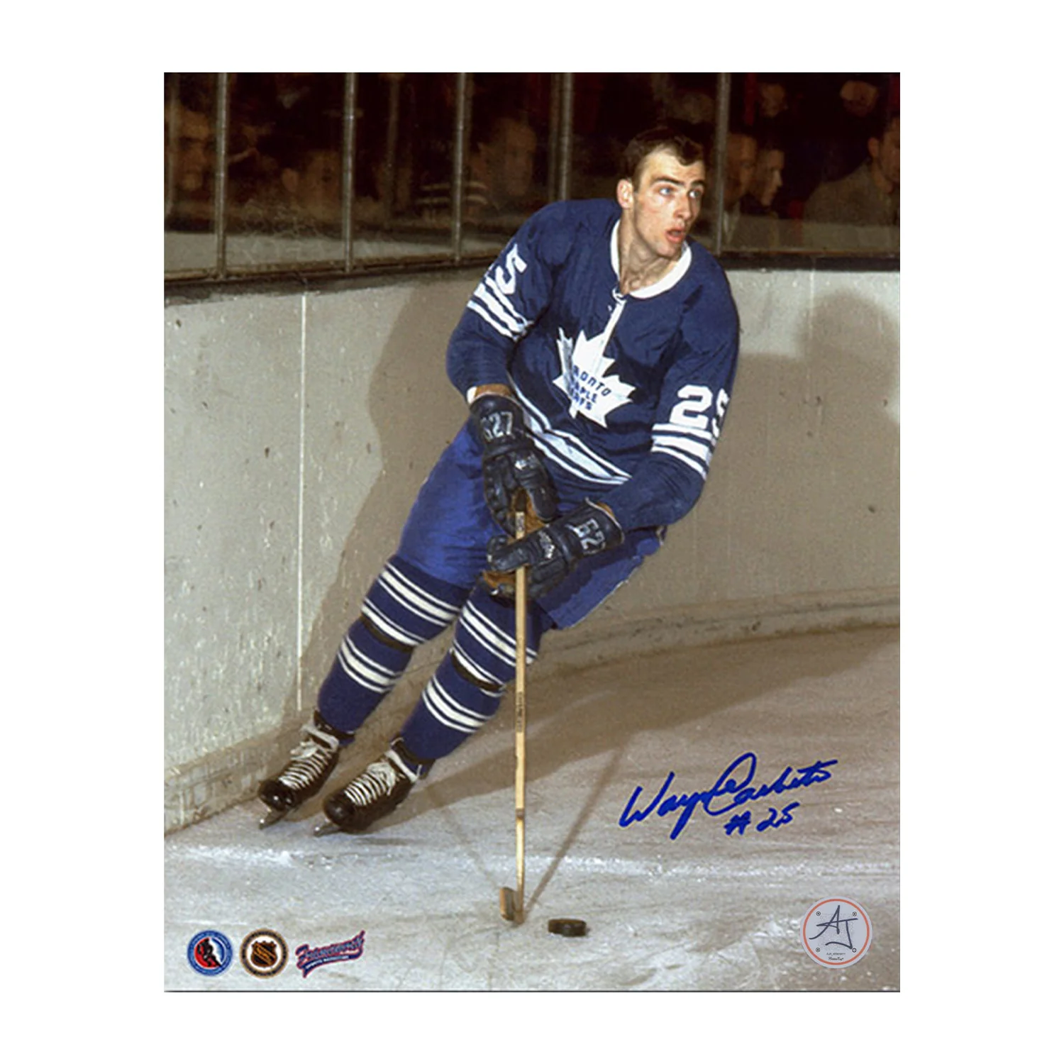 Wayne Carleton Autographed Toronto Maple Leafs Game Action 8x10 Photo