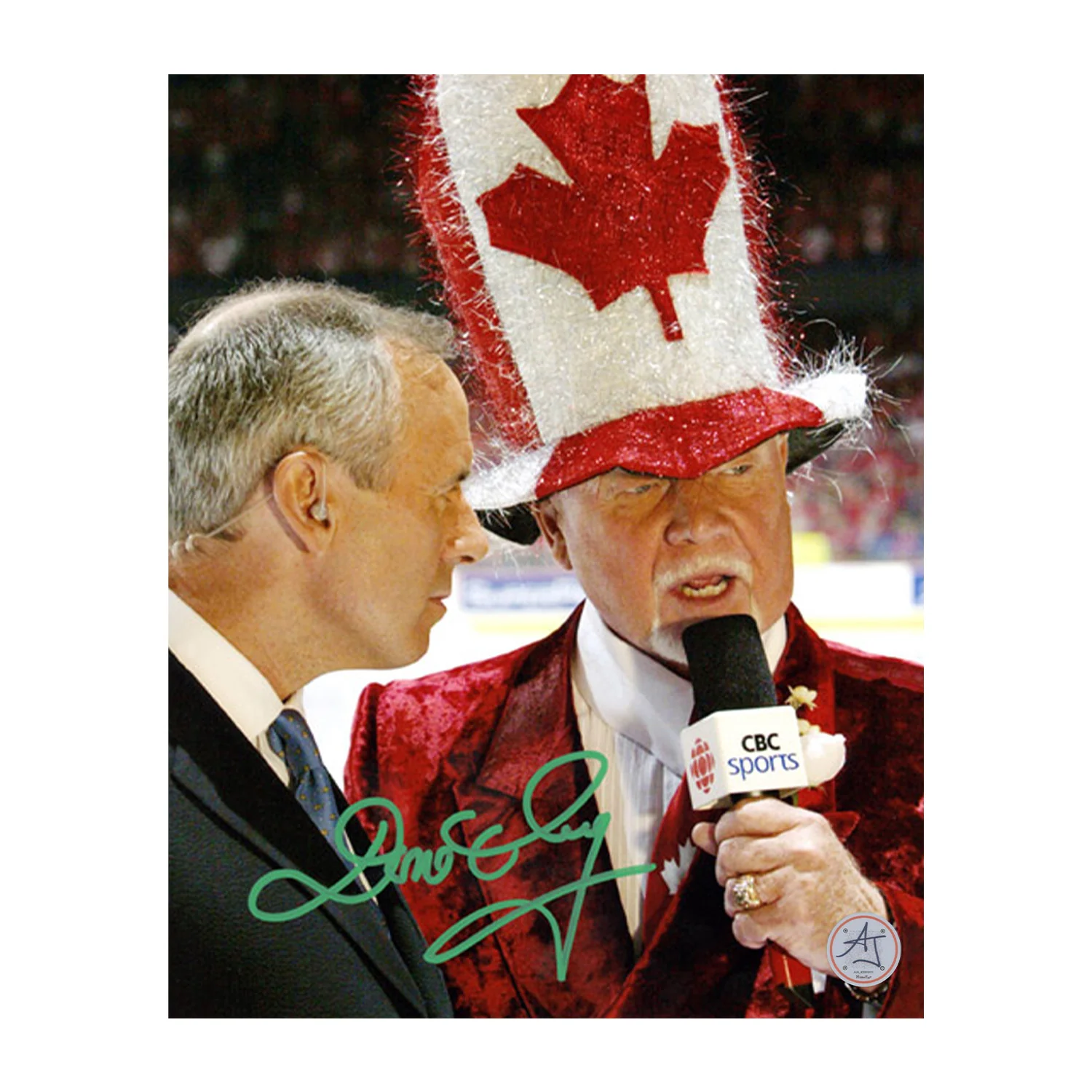 Don Cherry Autographed Hockey Night In Canada 8x10 Photo