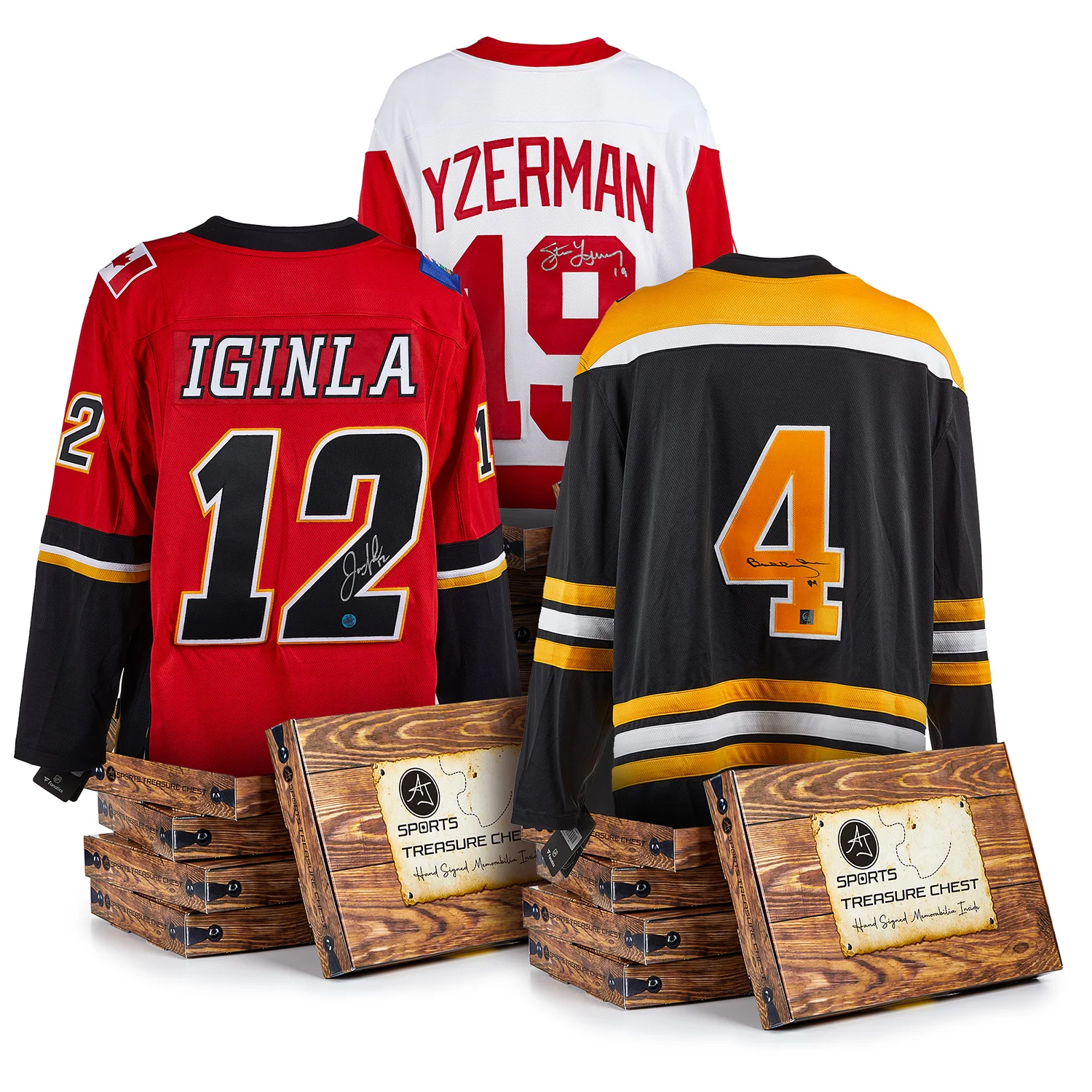 AJ Sports Hall Of Fame Hockey Legends Signature Hat Trick Treasure Chest