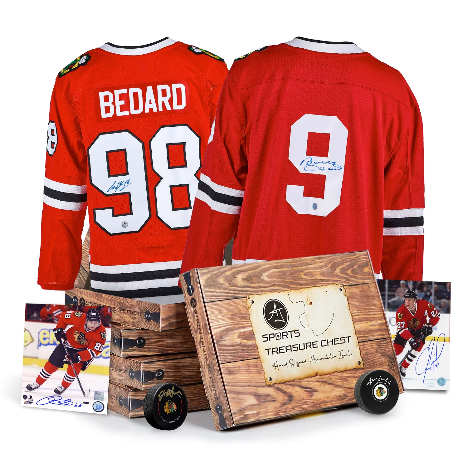 AJ Sports Chicago Hockey Signature Hat Trick Treasure Chest