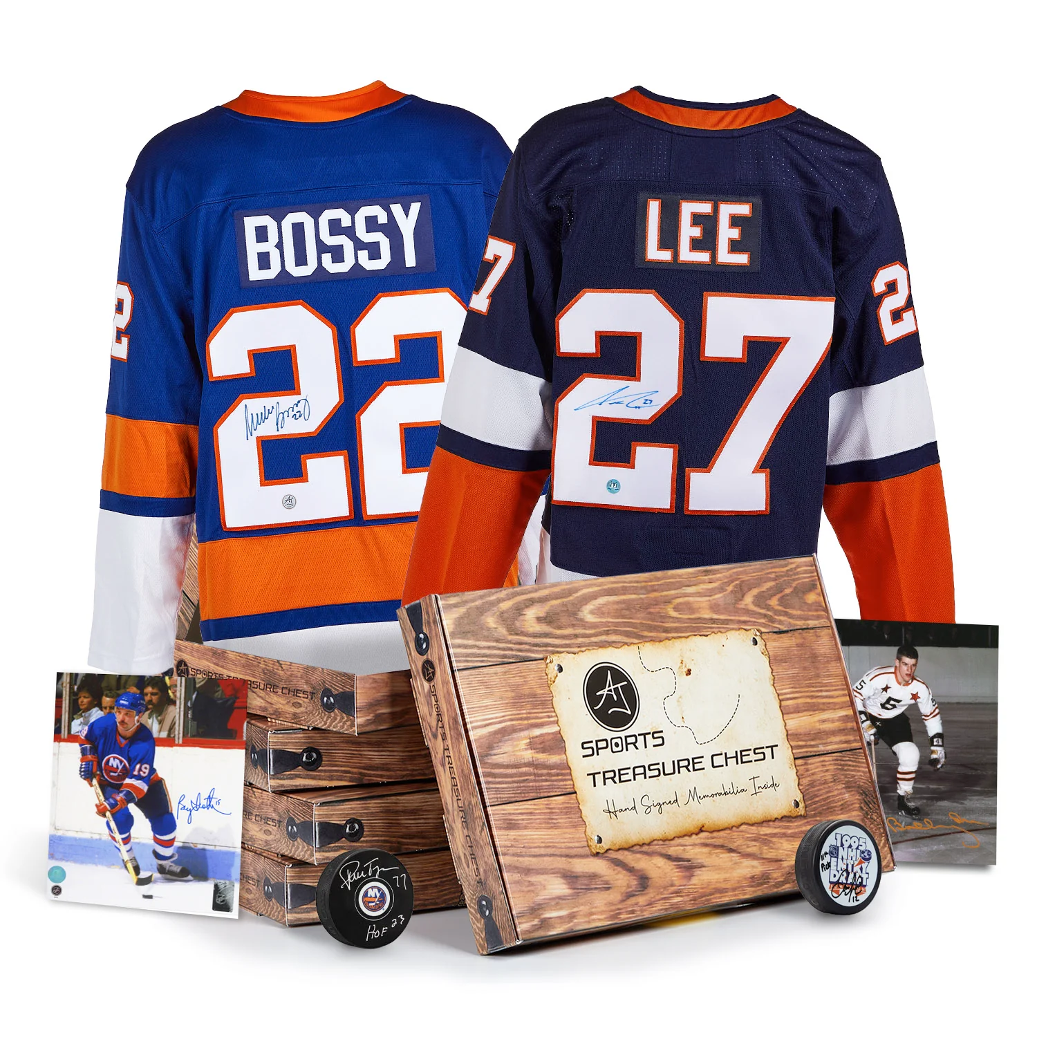 AJ Sports New York Long Island Hockey Hat Trick Signature Treasure Chest