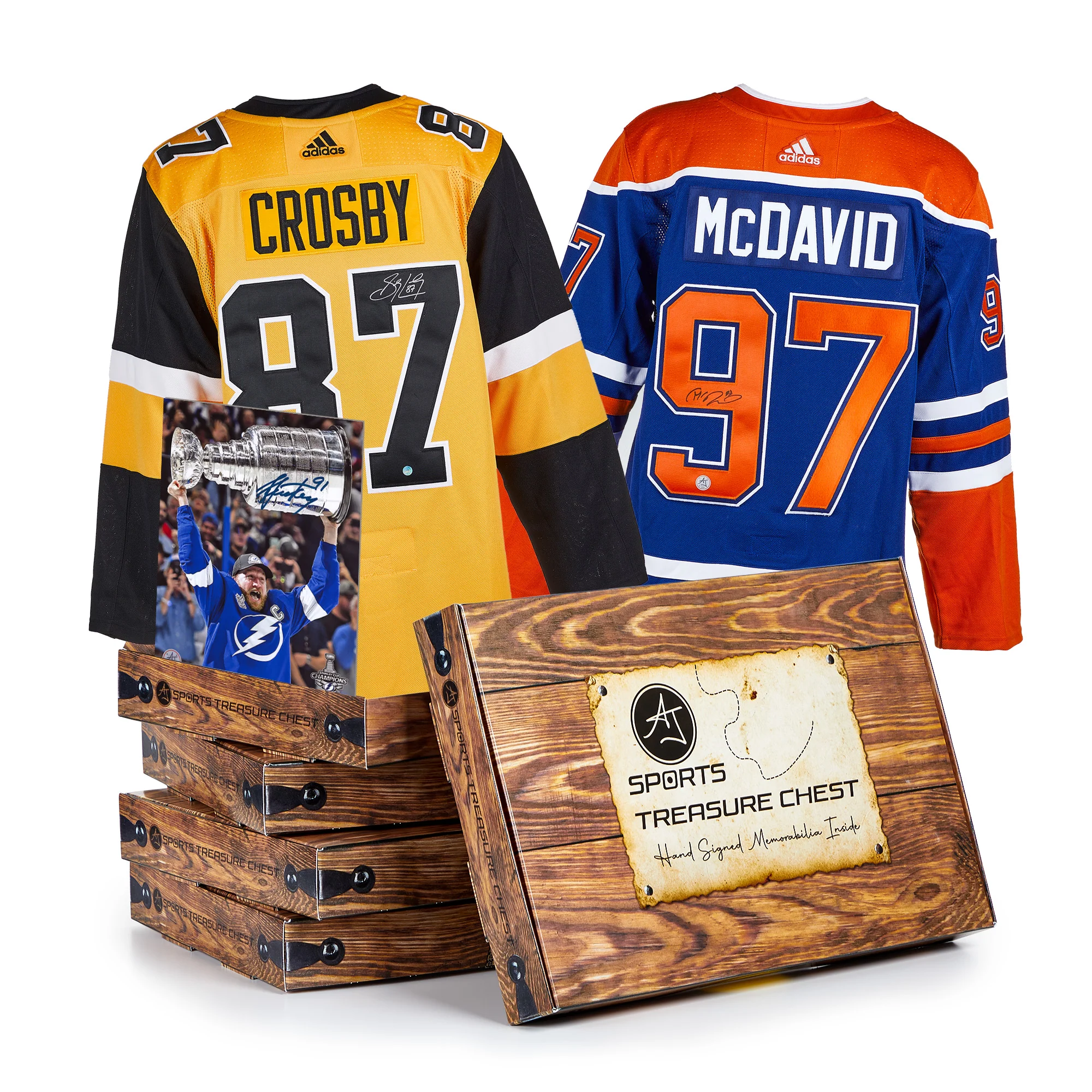 AJ Sports Hockey Draft Lottery Signature Hat Trick Treasure Chest
