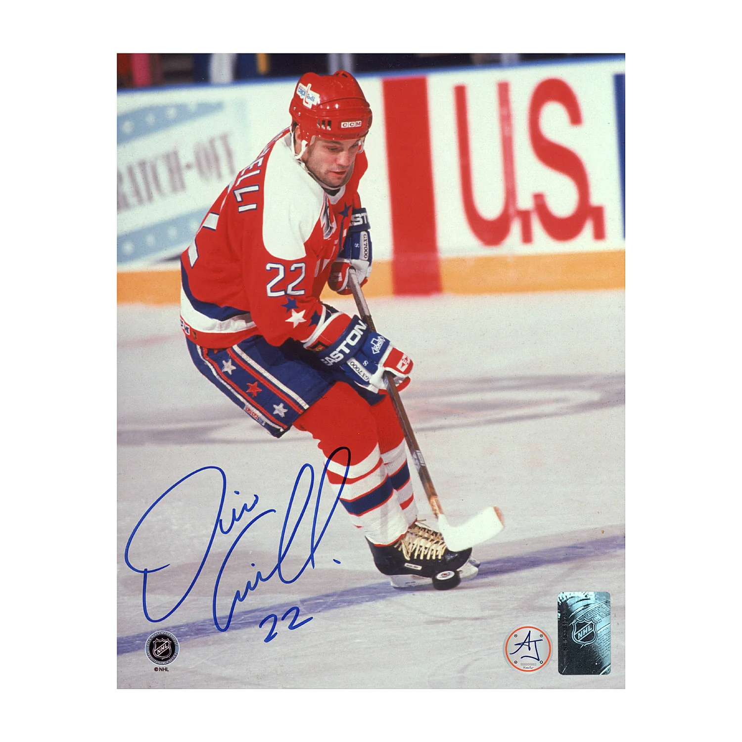 Dino Ciccarelli Autographed Washington Capitals Game Action 8x10 Photo