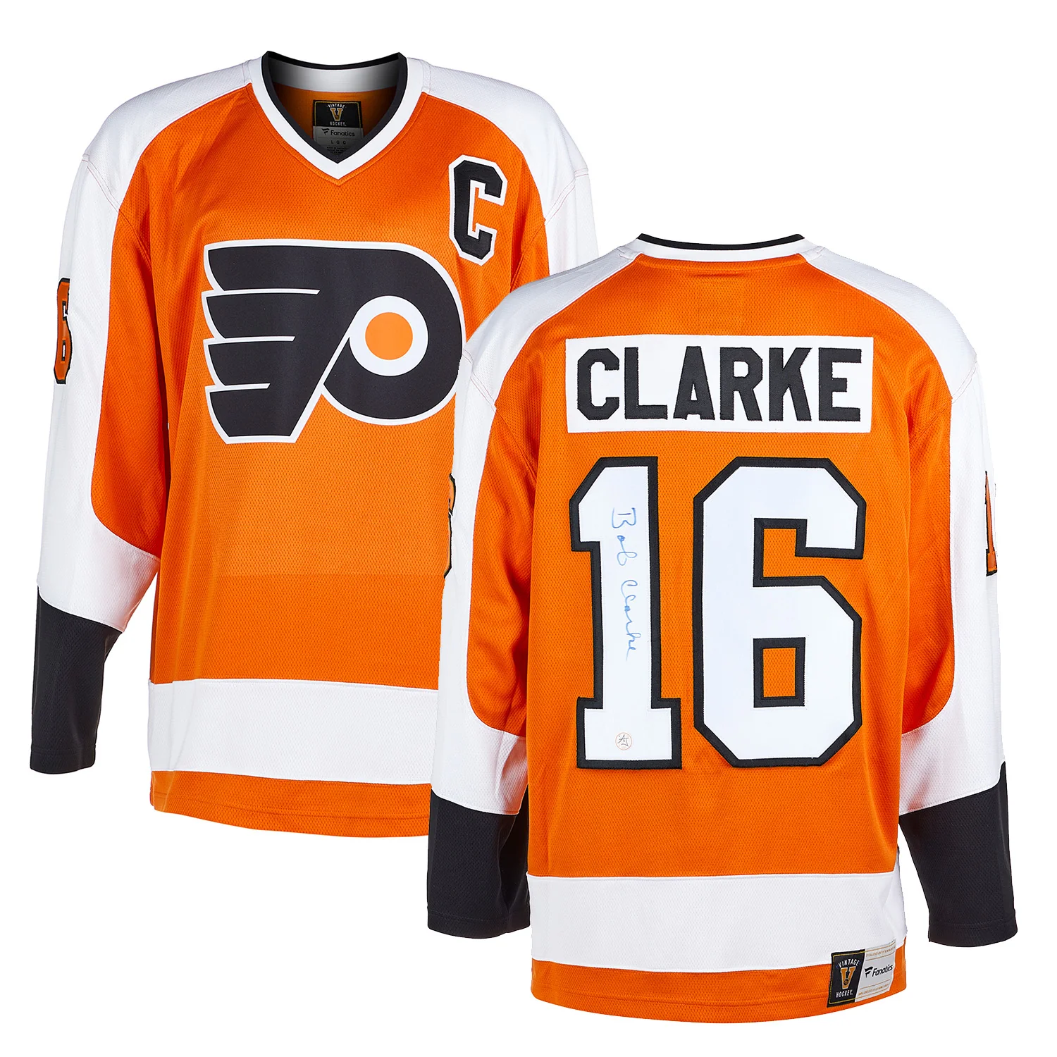 Bobby Clarke Signed Philadelphia Flyers Throwback Breakaway Jersey - Image 3