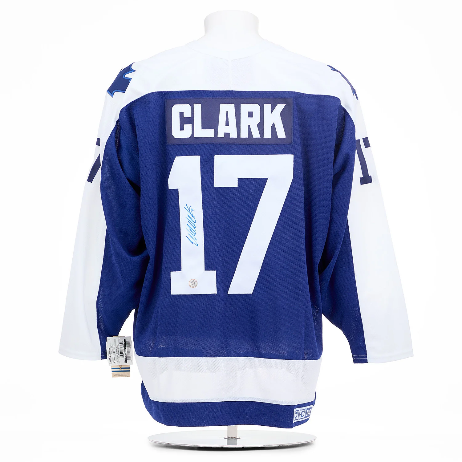 Wendel Clark Autographed Toronto Maple Leafs Vintage CCM Jersey