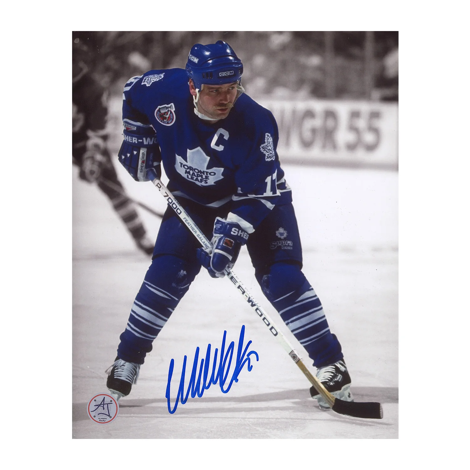 Wendel Clark Autographed Toronto Maple Leafs colour Isolation 8x10 Photo