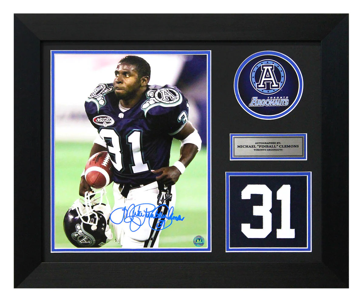 Pinball Clemons Signed Toronto Argonauts Game Day Number 20x24 Frame